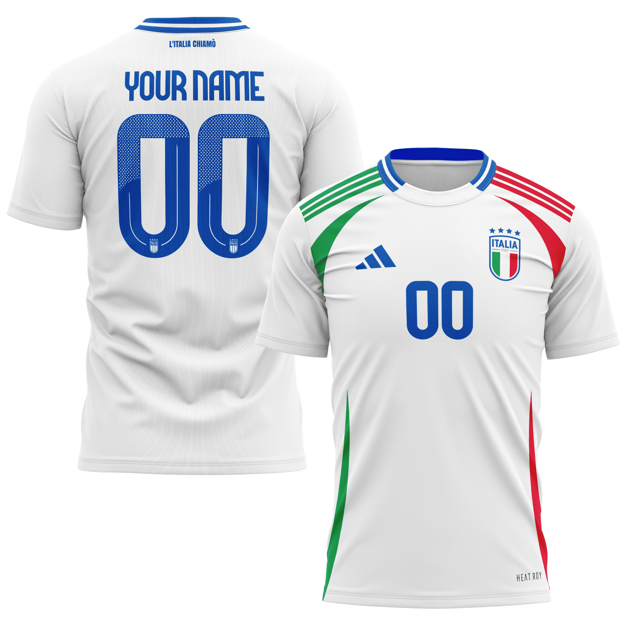 Italy National Team 2024 Away Kits Custom AOP T-shirt - White
