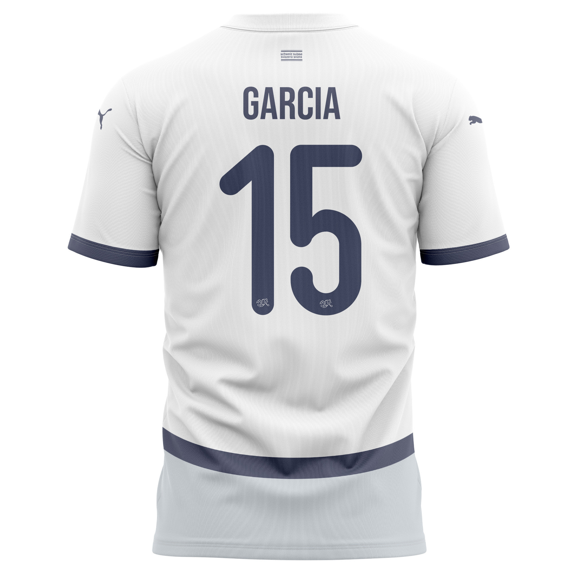 Ulisses Garcia 15 Switzerland National Team 2024/25 Away Kits AOP T-shirt - White