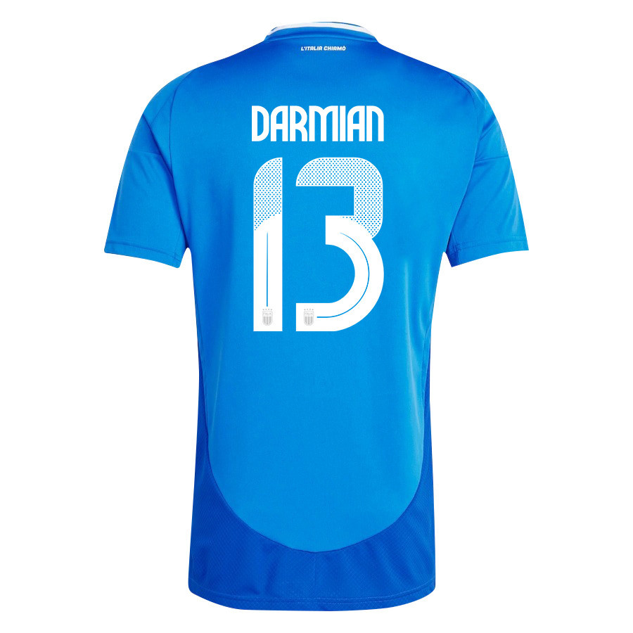 Matteo Darmian 13 Italy National Team 2024/25 Home Men Jersey - Blue