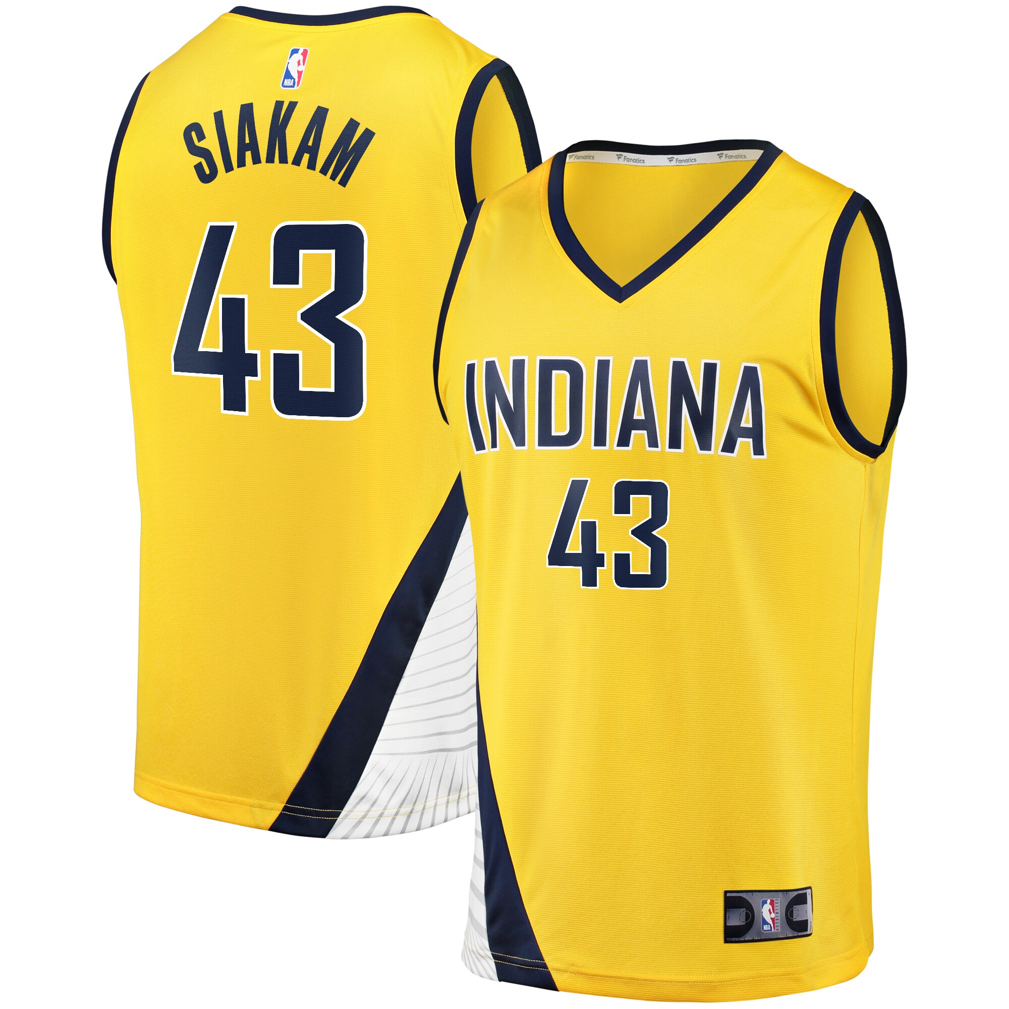 Pascal Siakam Indiana Pacers Fanatics Youth Fast Break Player Jersey - Statement Edition - Gold