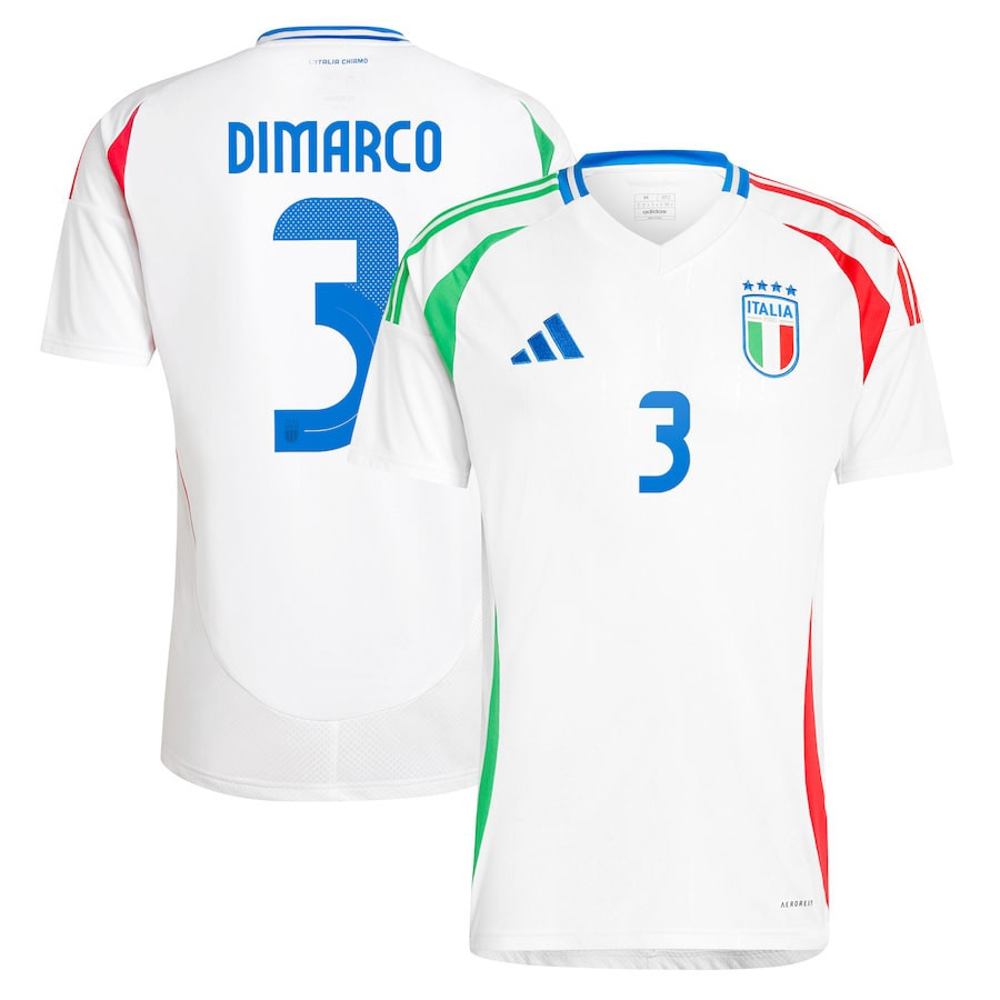 Federico Dimarco 3 Italy National Team 2024 Away Men Jersey - White
