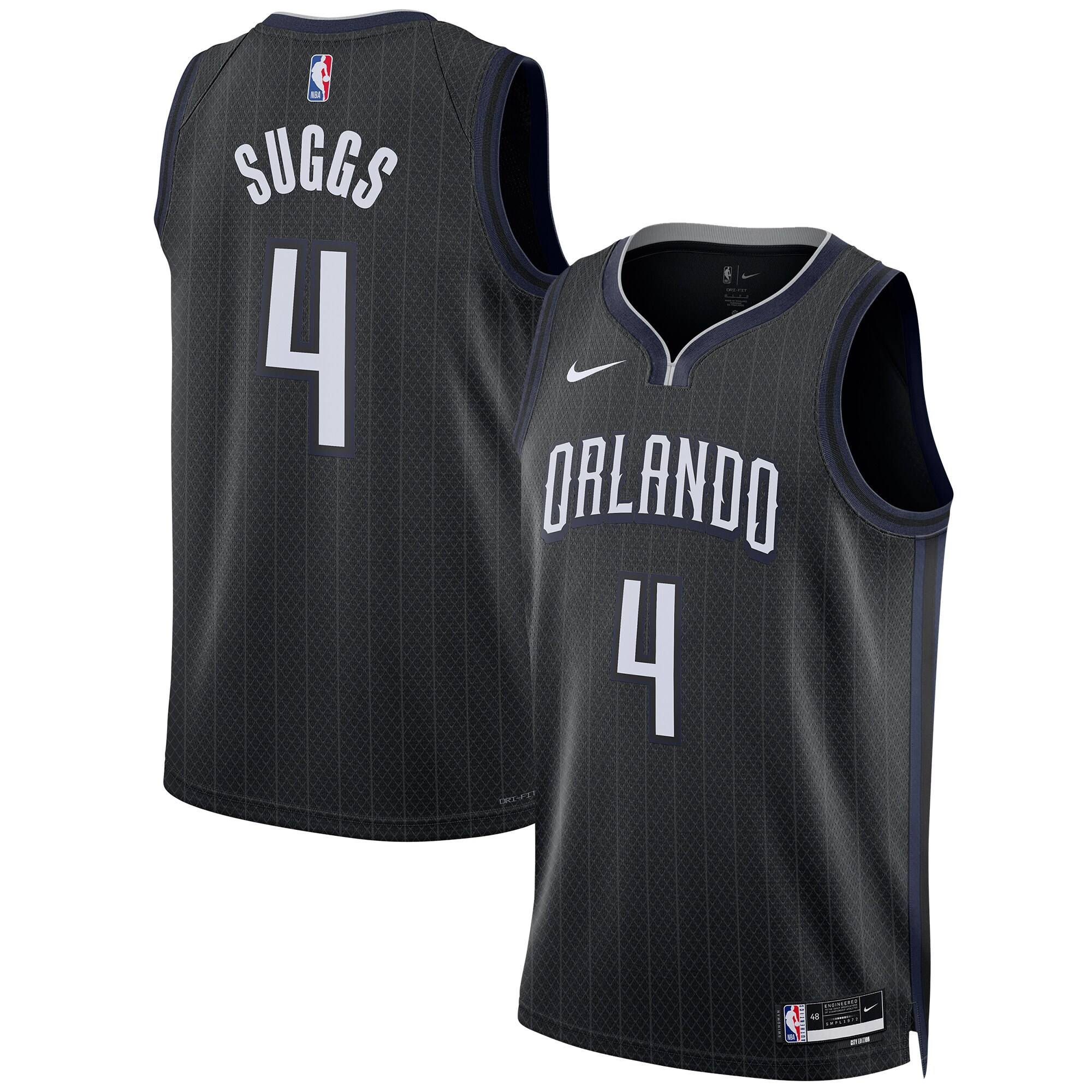 Jalen Suggs Orlando Magic  Unisex 2022\/23 Swingman Jersey - City Edition - Black