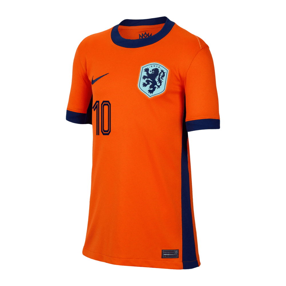 Memphis Depay 10 Netherlands National Team 2024 Home YOUTH Jersey - Orange