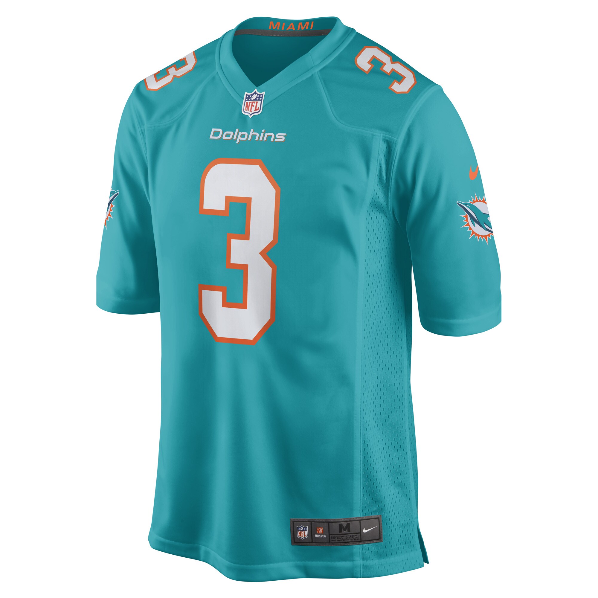 Myles Gaskin Miami Dolphins  Game Player Jersey - Aqua