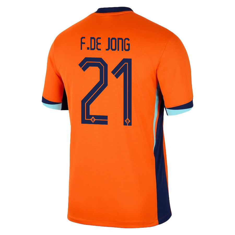Frenkie de Jong 21 Netherlands National Team 2024/25 Home Men Jersey - Orange