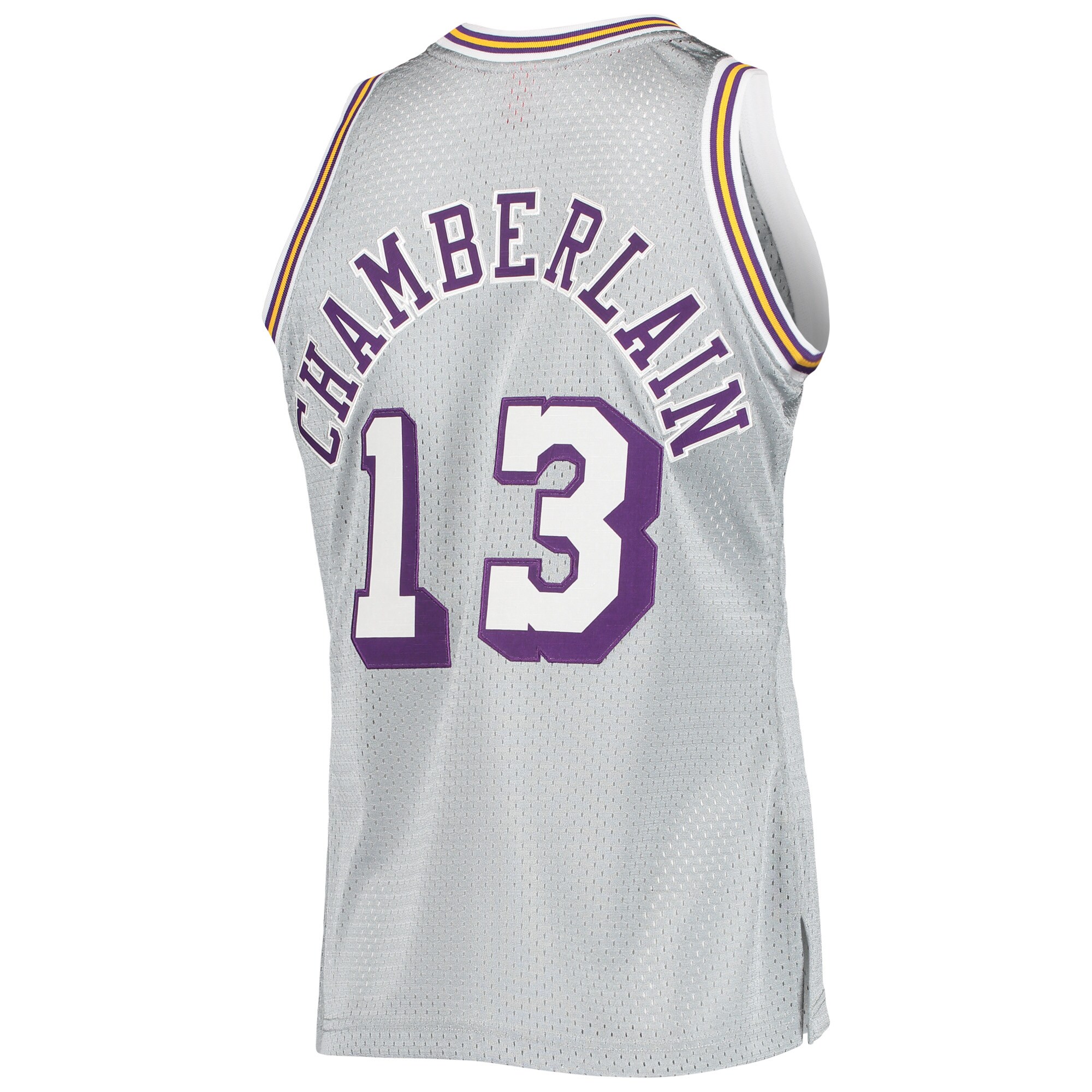 Wilt Chamberlain Los Angeles Lakers Mitchell & Ness 75th Anniversary 1971\/72 Hardwood Classics Swingman Jersey - Silver