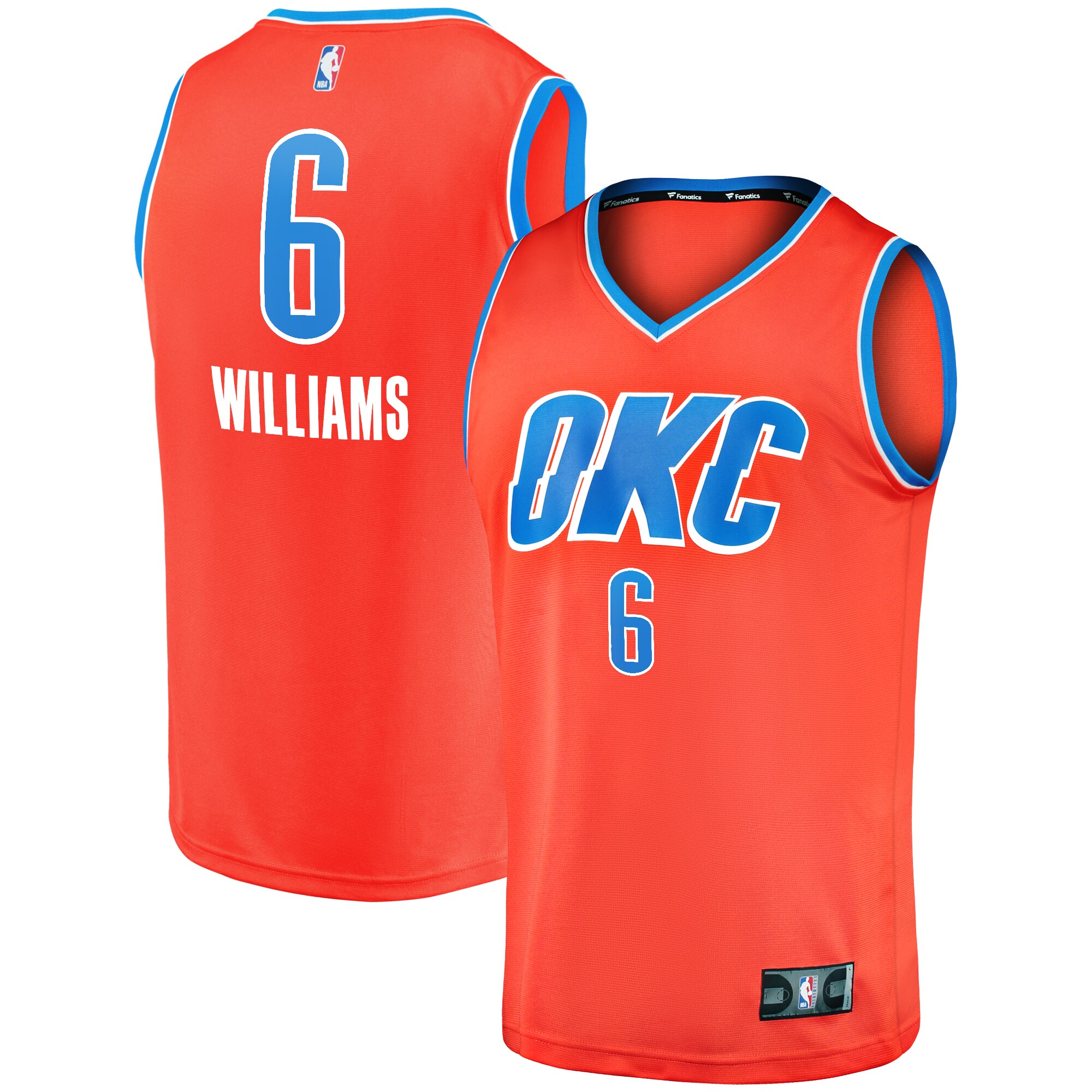 Jaylin Williams Oklahoma City Thunder Fanatics Youth Fast Break Replica Player Jersey - Statement Edition - Orange