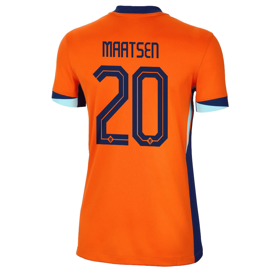 Ian Maatsen 20 Netherlands National Team 2024/25 Home WOMEN Jersey - Orange