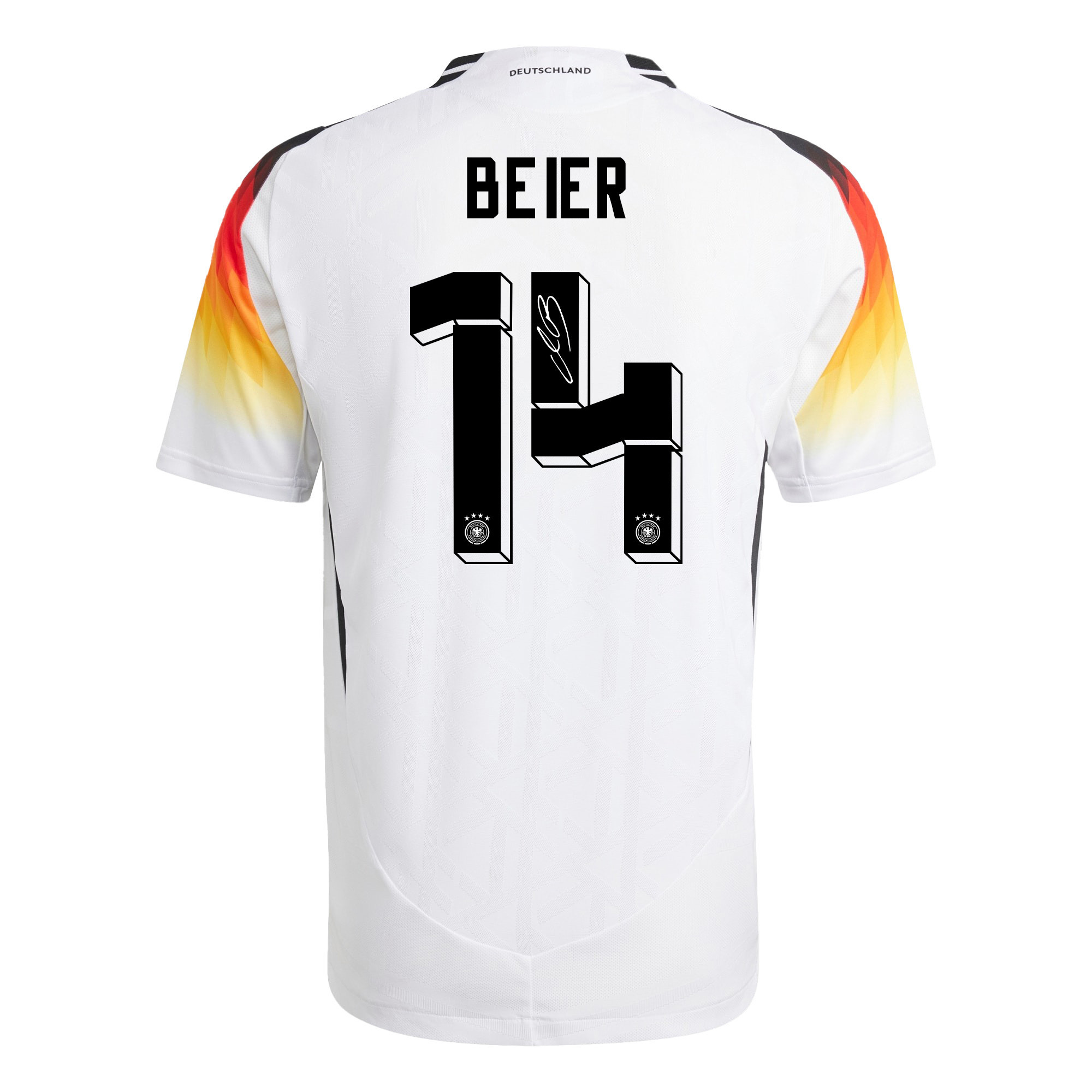 Maximilian Beier 14 Signed Germany National Team 2024/25 Home Jersey Autographed - Men