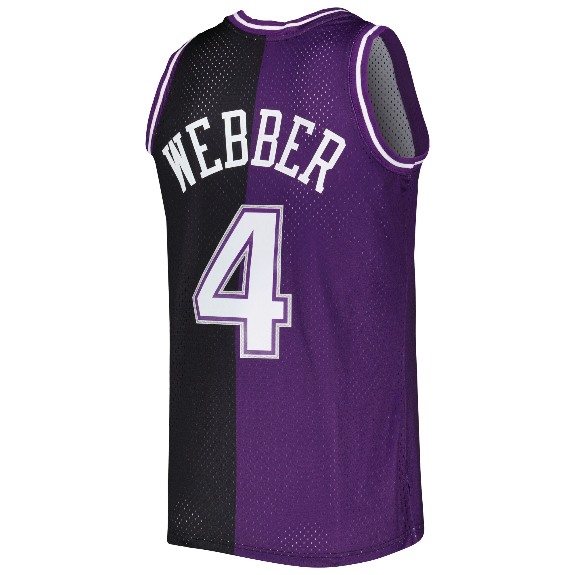 Chris Webber Sacramento Kings Mitchell & Ness Hardwood Classics 2000\/01 Split Swingman Jersey - Purple\/Black