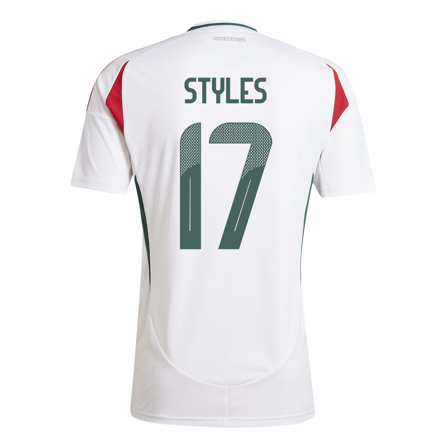 Callum Styles 17 Hungary National Team 2024/25 Away Men Jersey - White