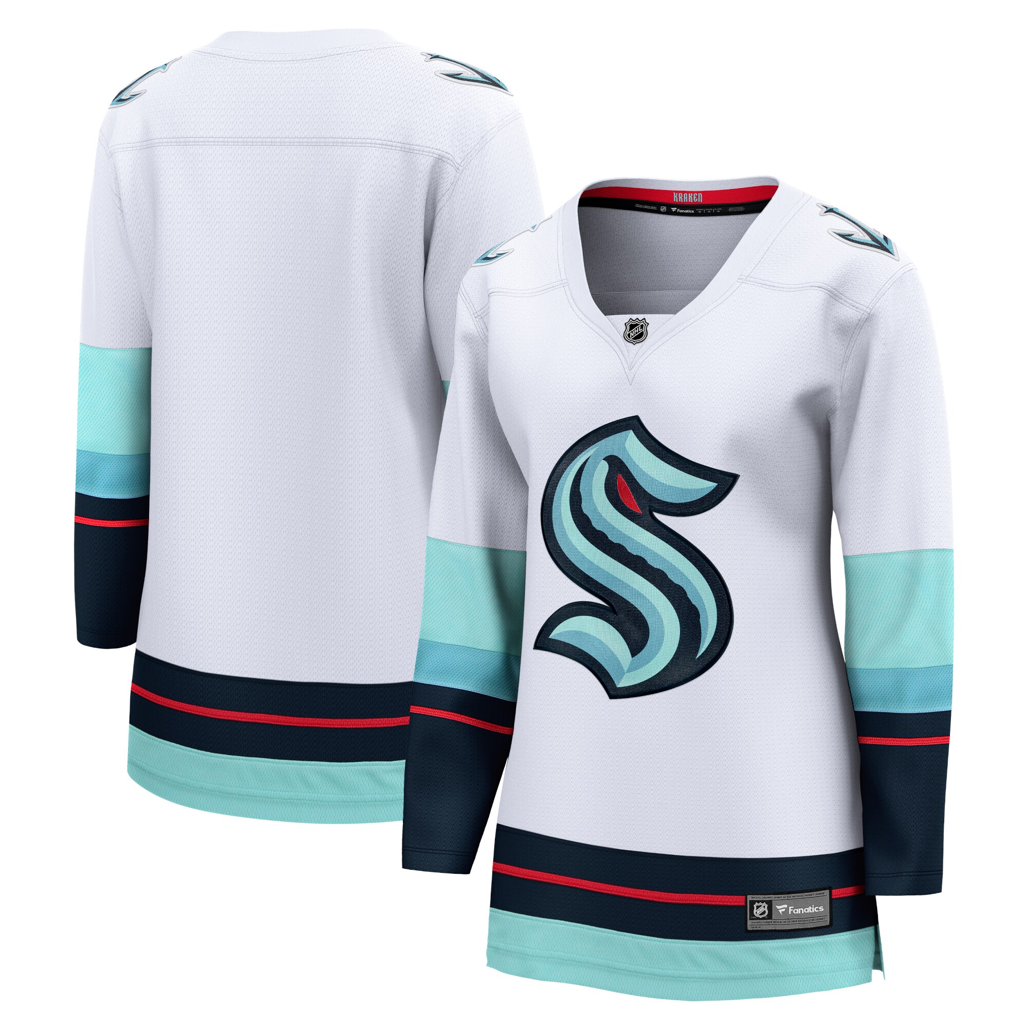 Seattle Kraken Fanatics Women's Away Breakaway Jersey - White