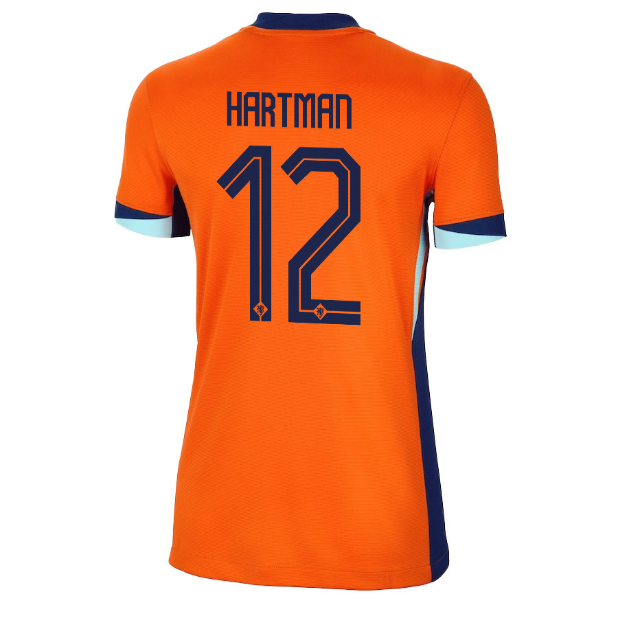 Quilindschy Hartman 12 Netherlands National Team 2024/25 Home WOMEN Jersey - Orange
