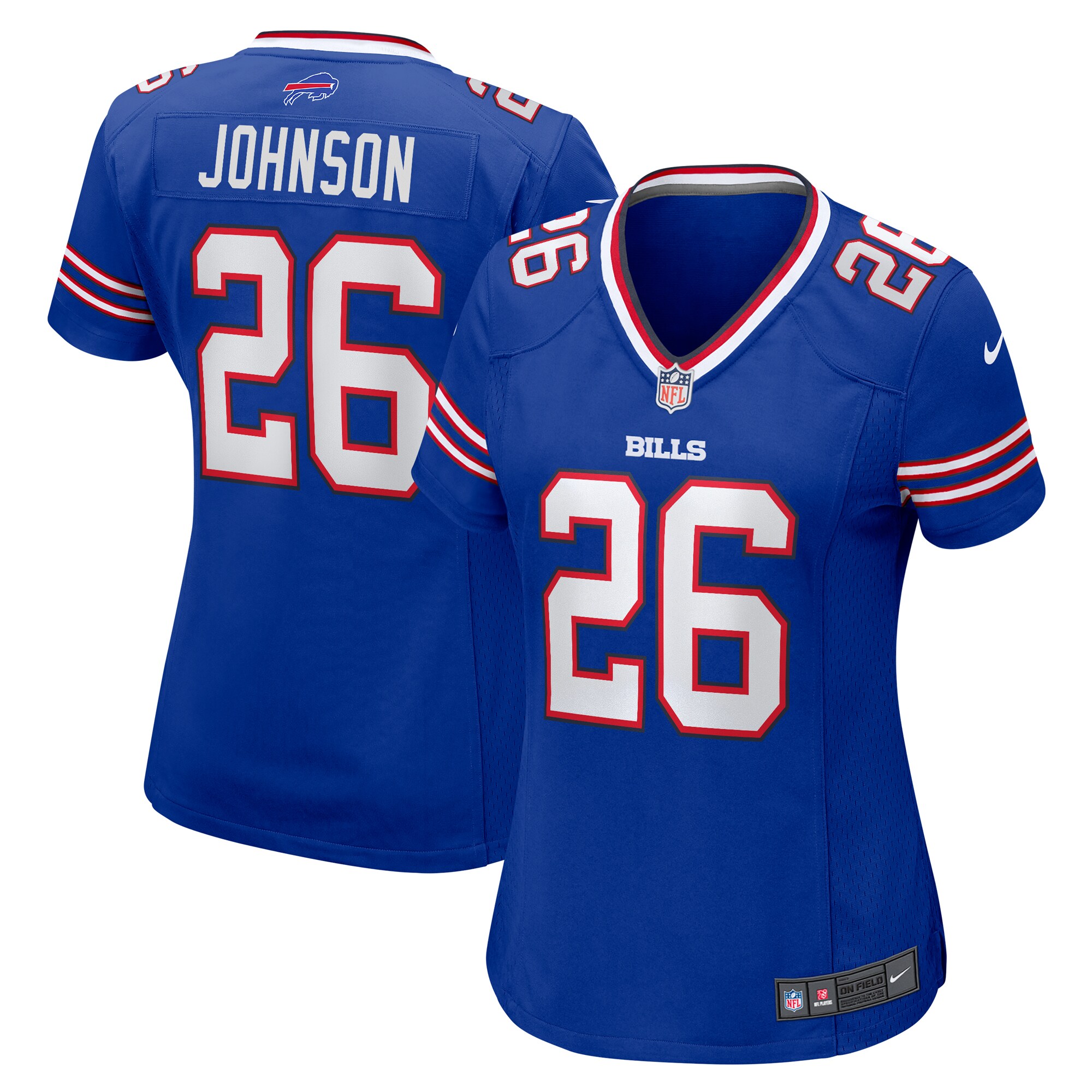 Ty Johnson Buffalo Bills  Women's Team Game Jersey -  Royal