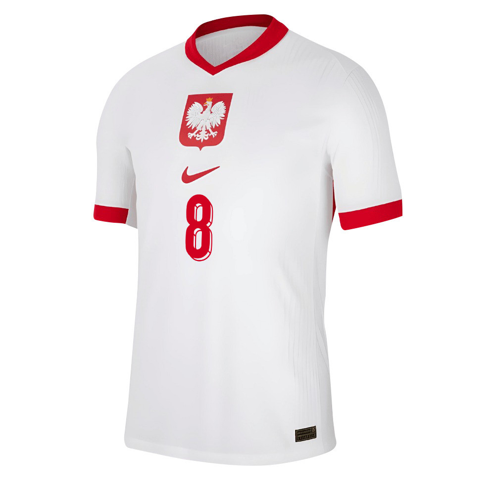 Jakub Moder 8 Poland National Team 2024/25 Home Men Jersey - White