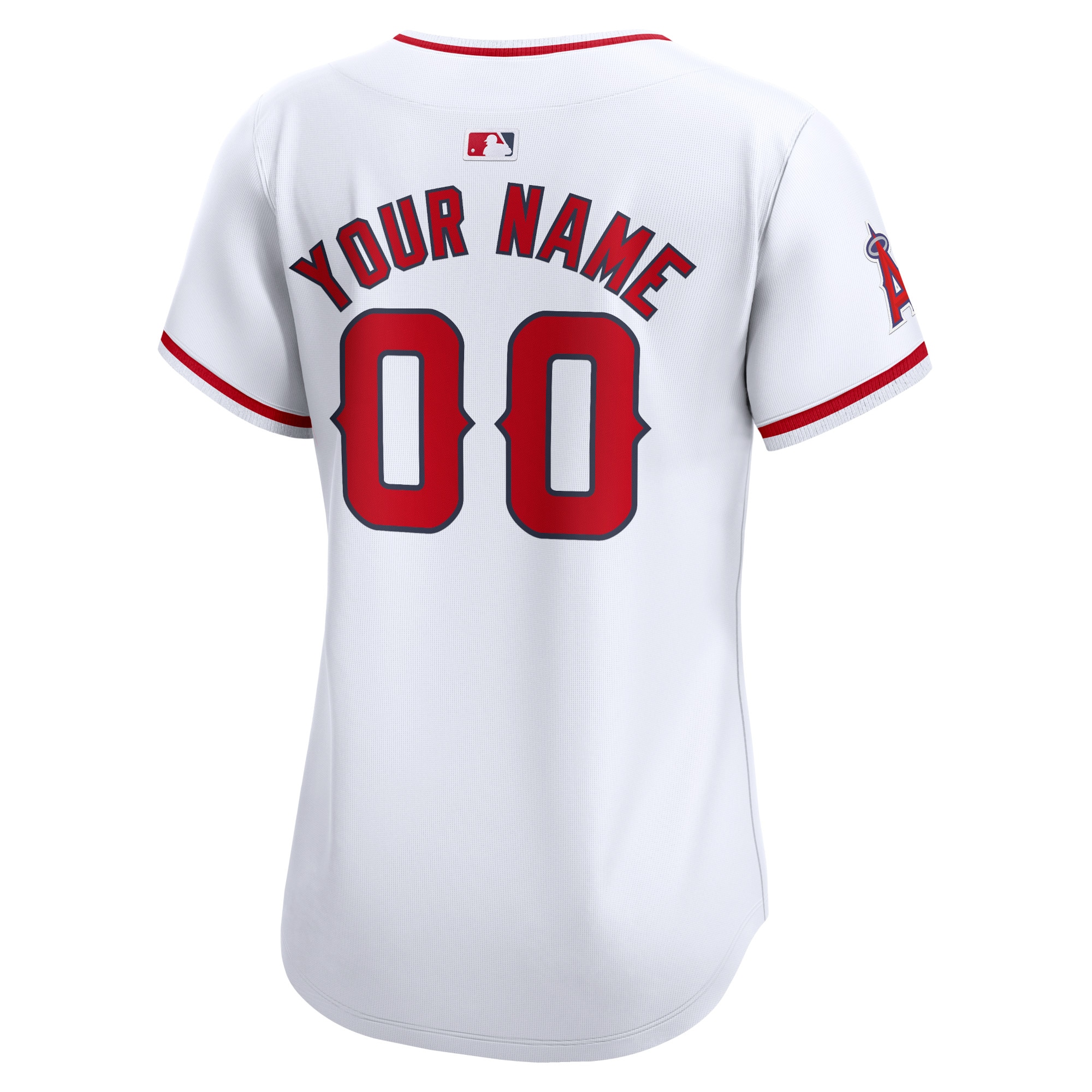 Los Angeles Angels  Women's Home Limited Custom Jersey - White
