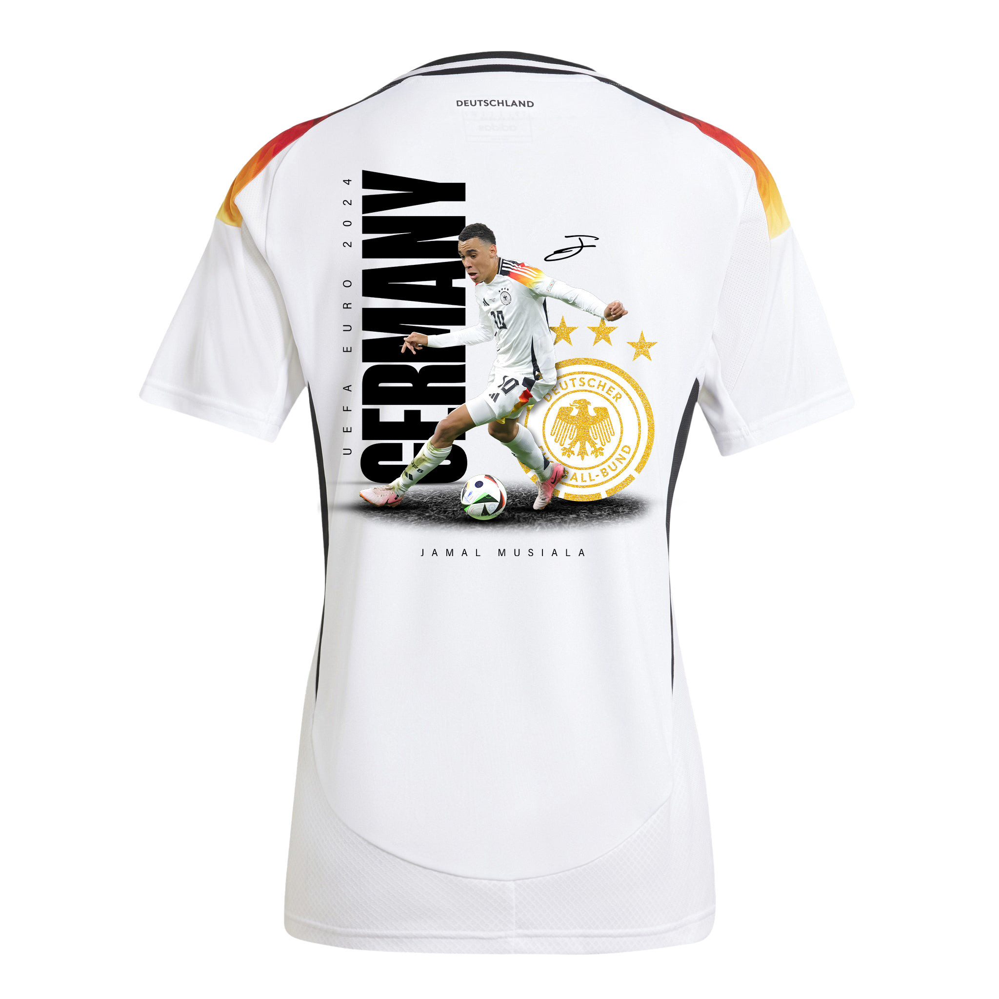 Jamal Musiala 10 Signed Game-changer Germany National Team 2024 Home WOMEN Jersey - White