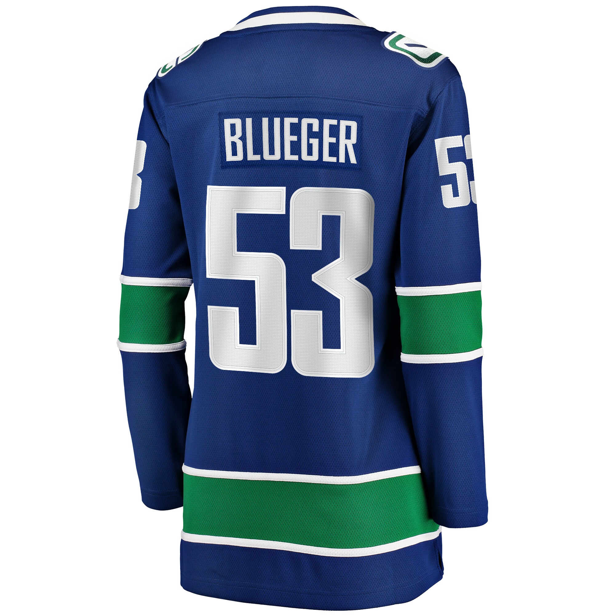 Teddy Blueger Vancouver Canucks Fanatics Women's Home Breakaway Player Jersey - Blue