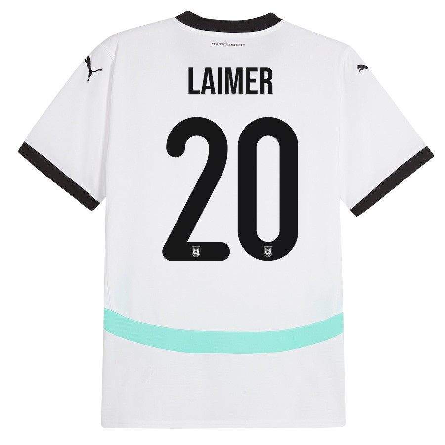 Konrad Laimer 20 Austria National Team 2024/25 Away Men Jersey - White