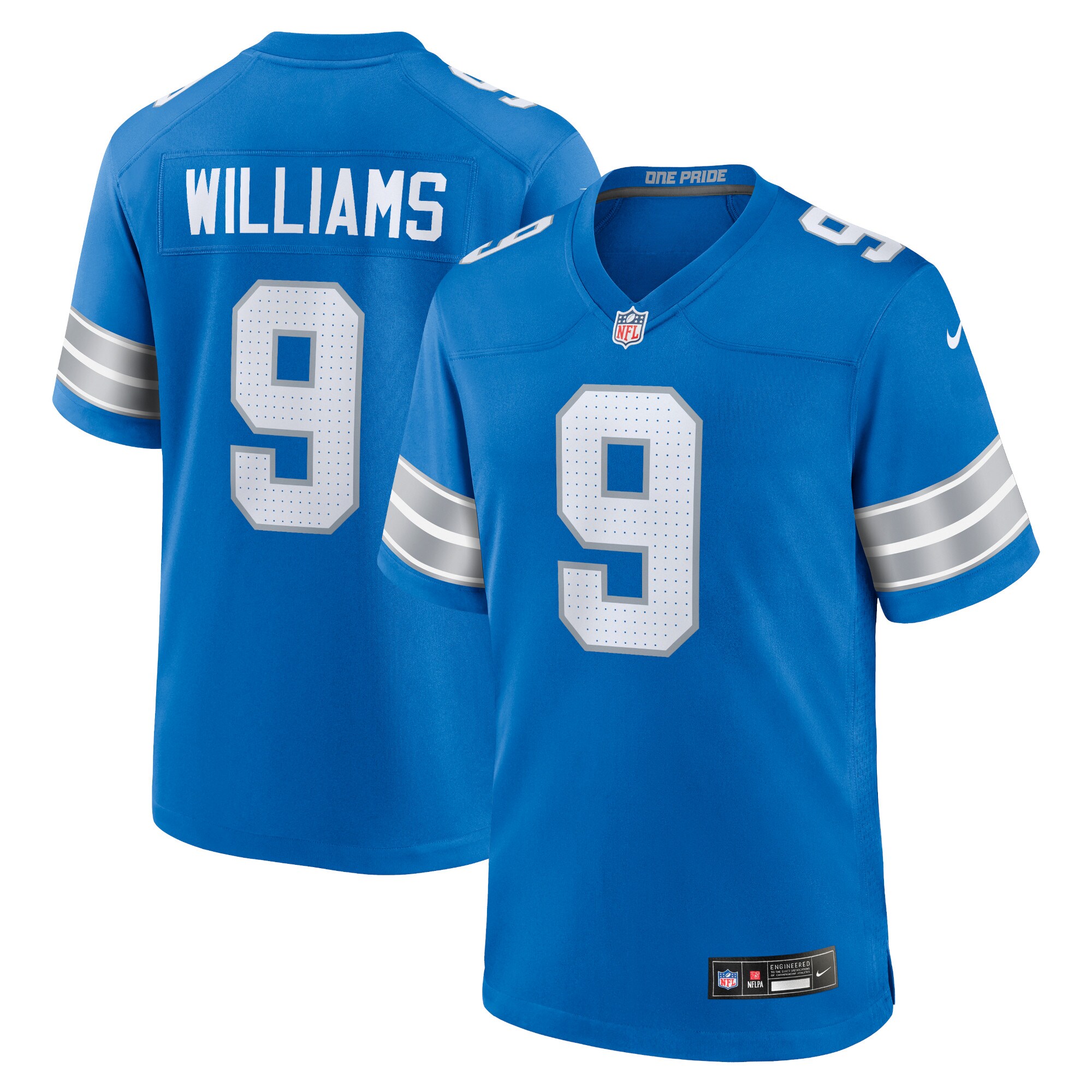 Jameson Williams Detroit Lions  Game Jersey - Blue