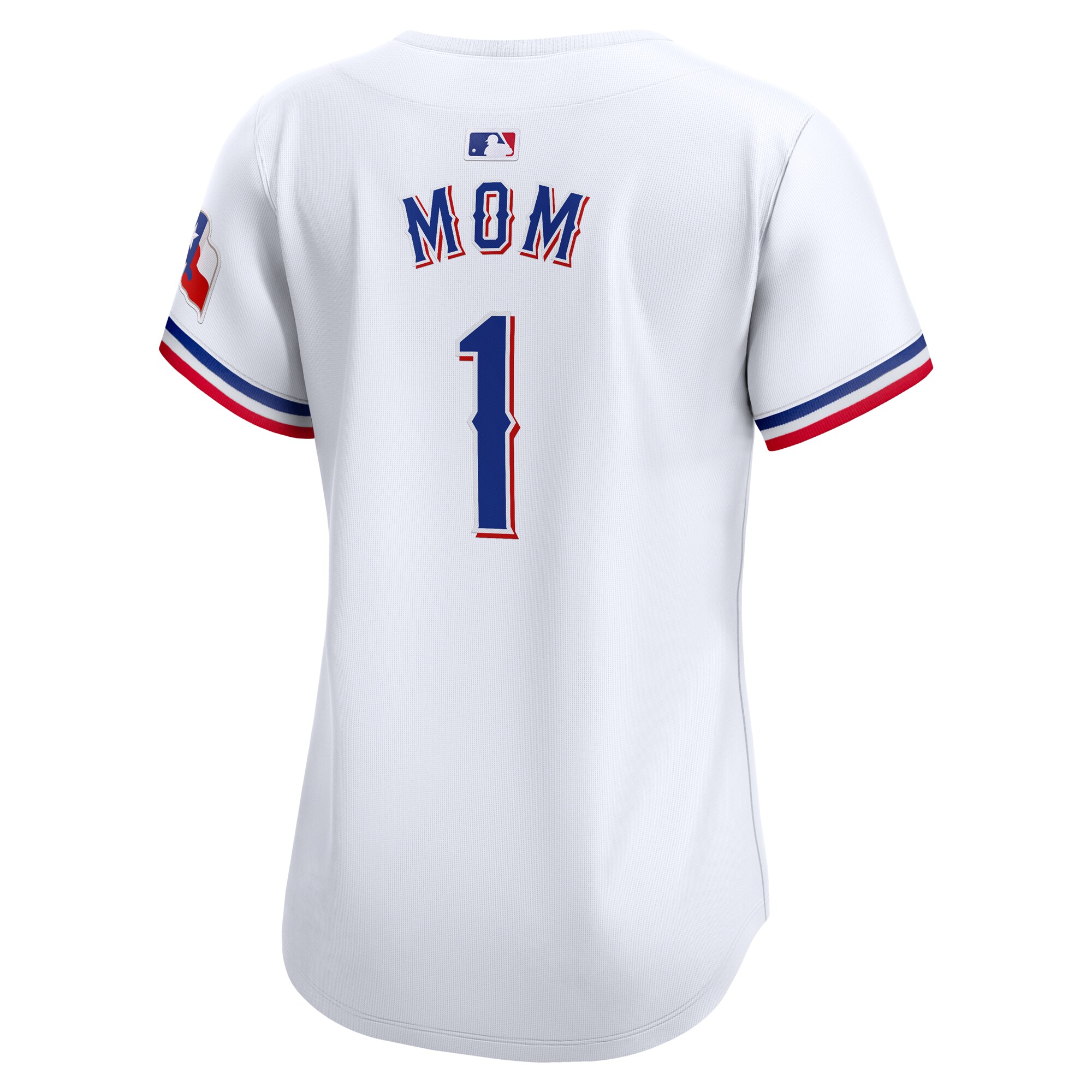 Texas Rangers  Women's #1 Mom Home Limited Jersey - White