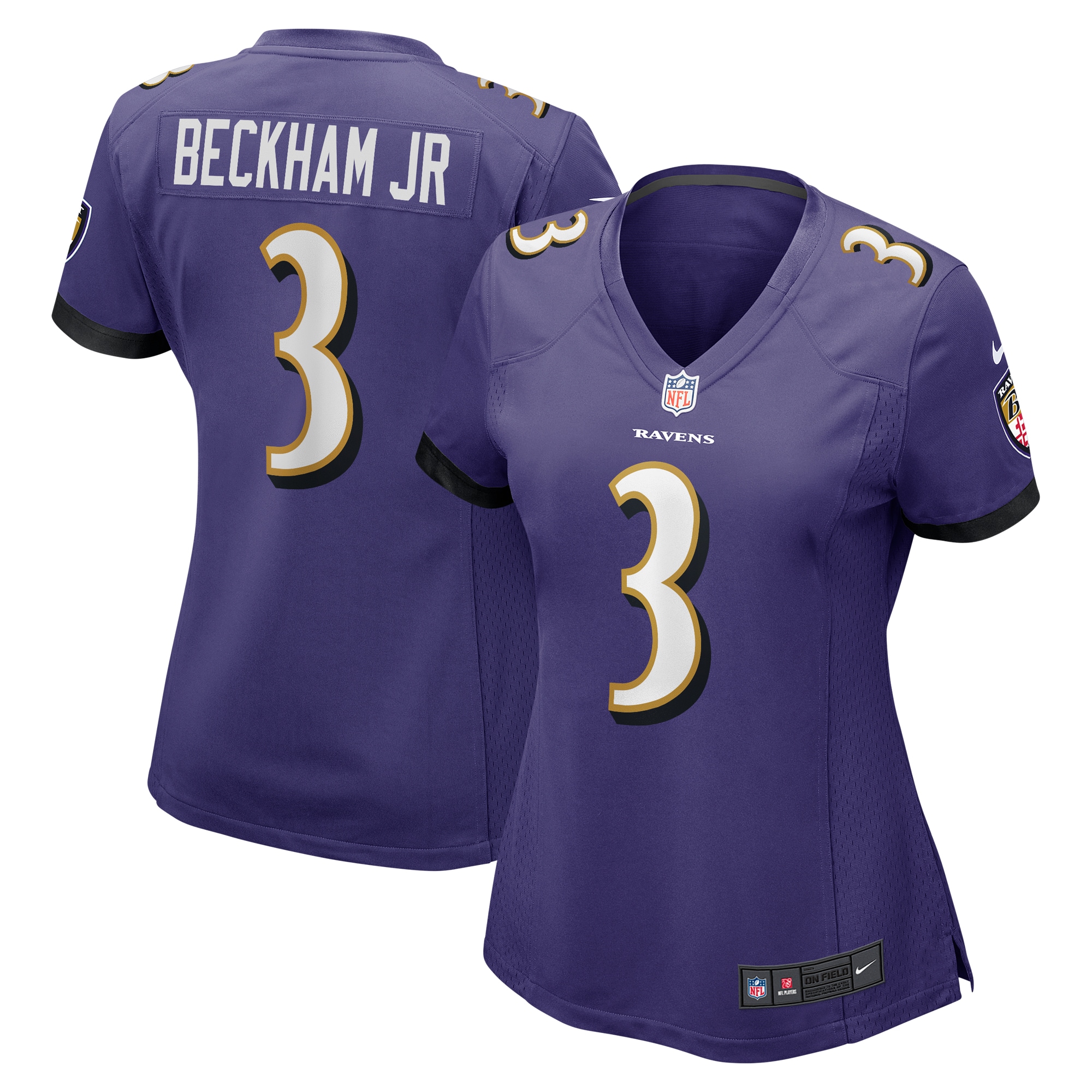 Odell Beckham Jr. Baltimore Ravens  Women's Game Jersey - Purple