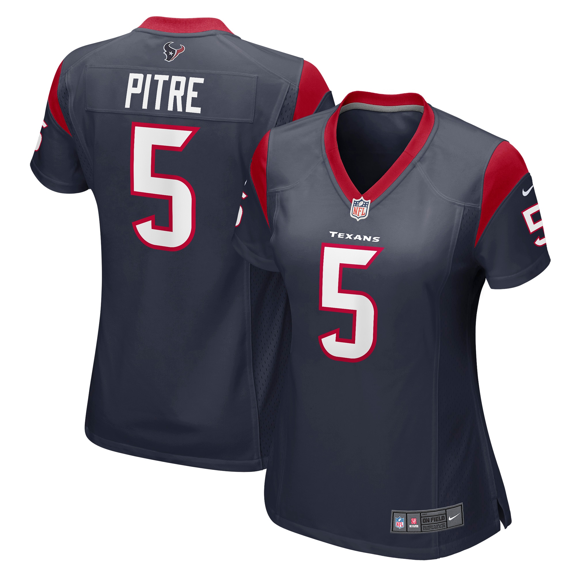 Jalen Pitre Houston Texans  Women's Game Player Jersey - Navy
