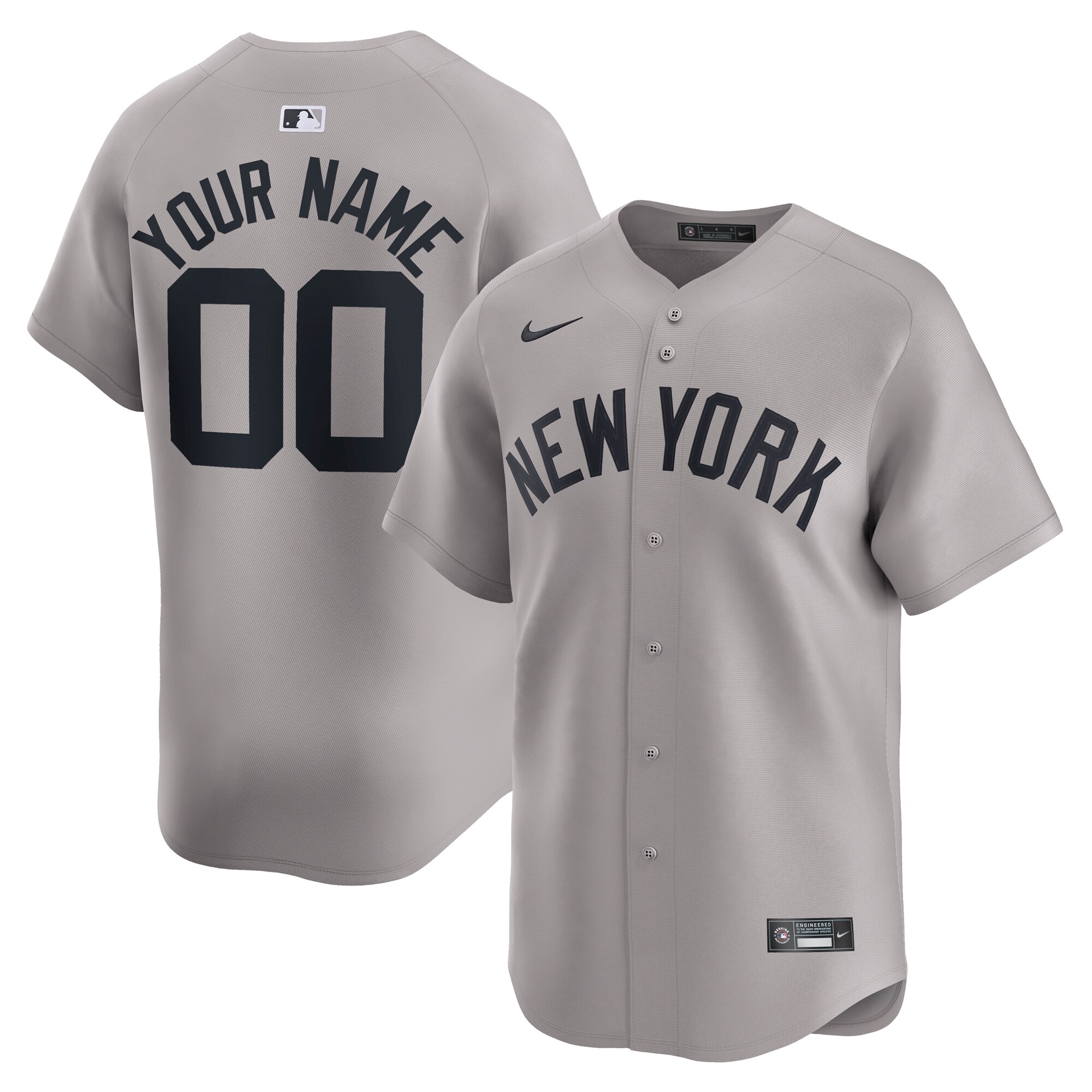 New York Yankees  Away Limited Custom Jersey - Gray