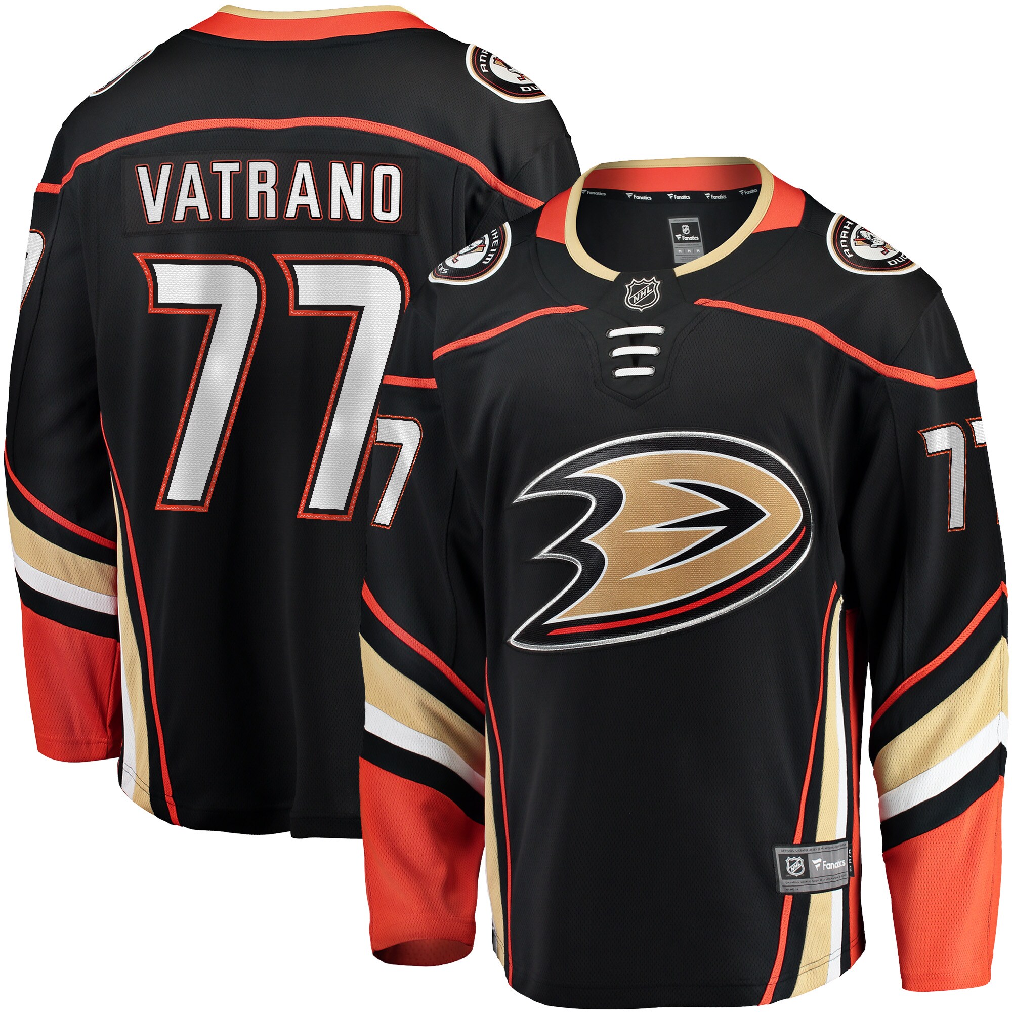Frank Vatrano Anaheim Ducks Fanatics Home Breakaway Player Jersey - Black