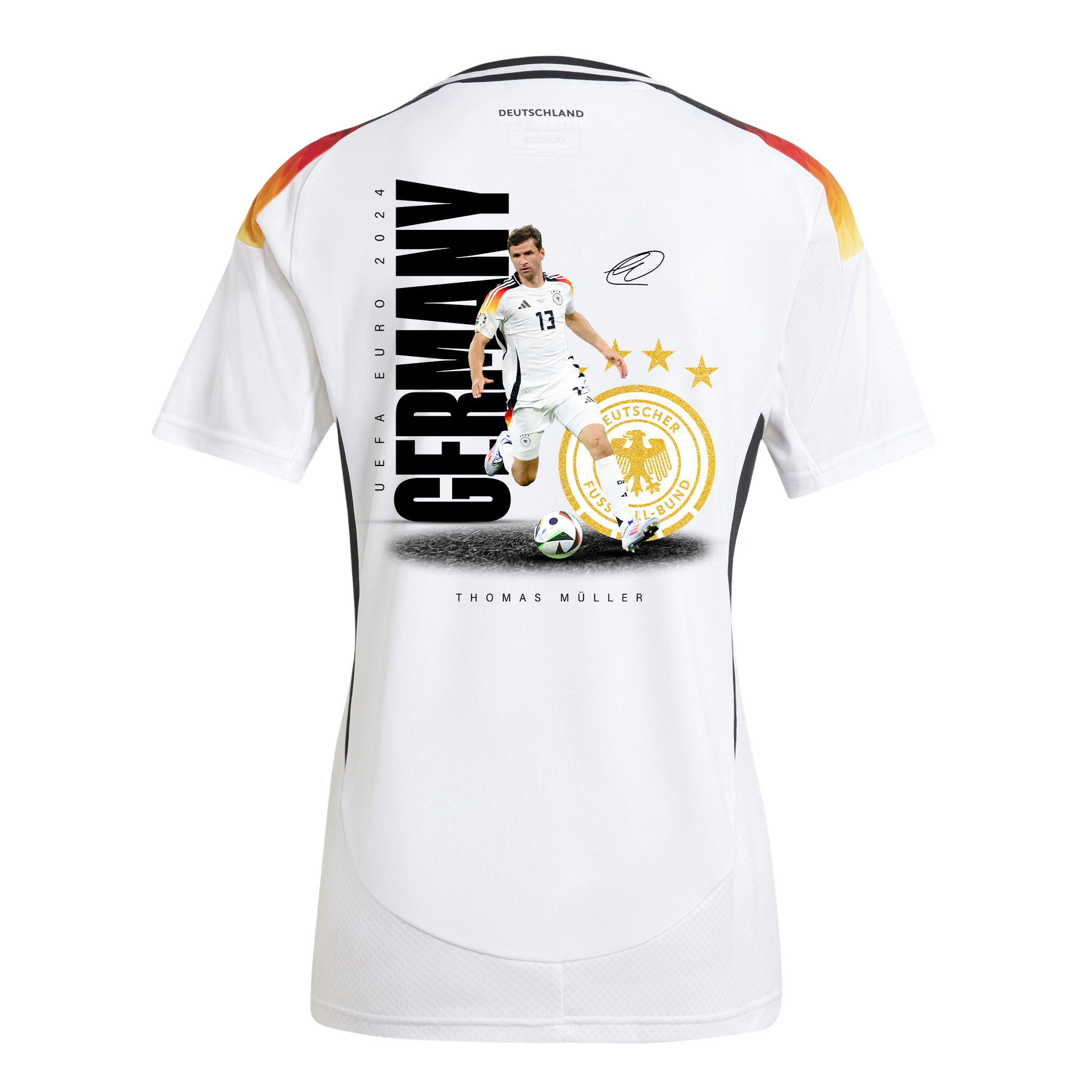 Thomas Müller 13 Signed Game-changer Germany National Team 2024 Home WOMEN Jersey - White