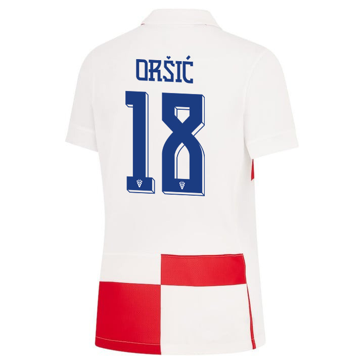Mislav Oršić 18 Croatia National Team 2024 Home WOMEN Jersey - White