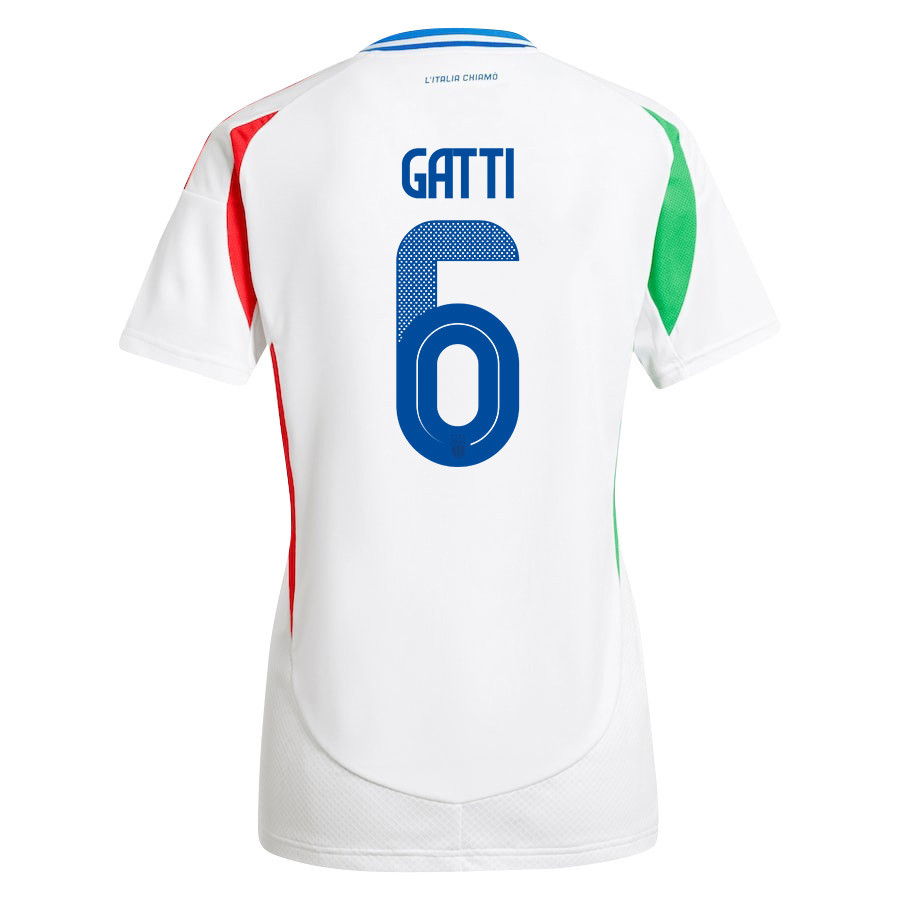 Federico Gatti 6 Italy National Team 2024/25 Away Women Jersey - White