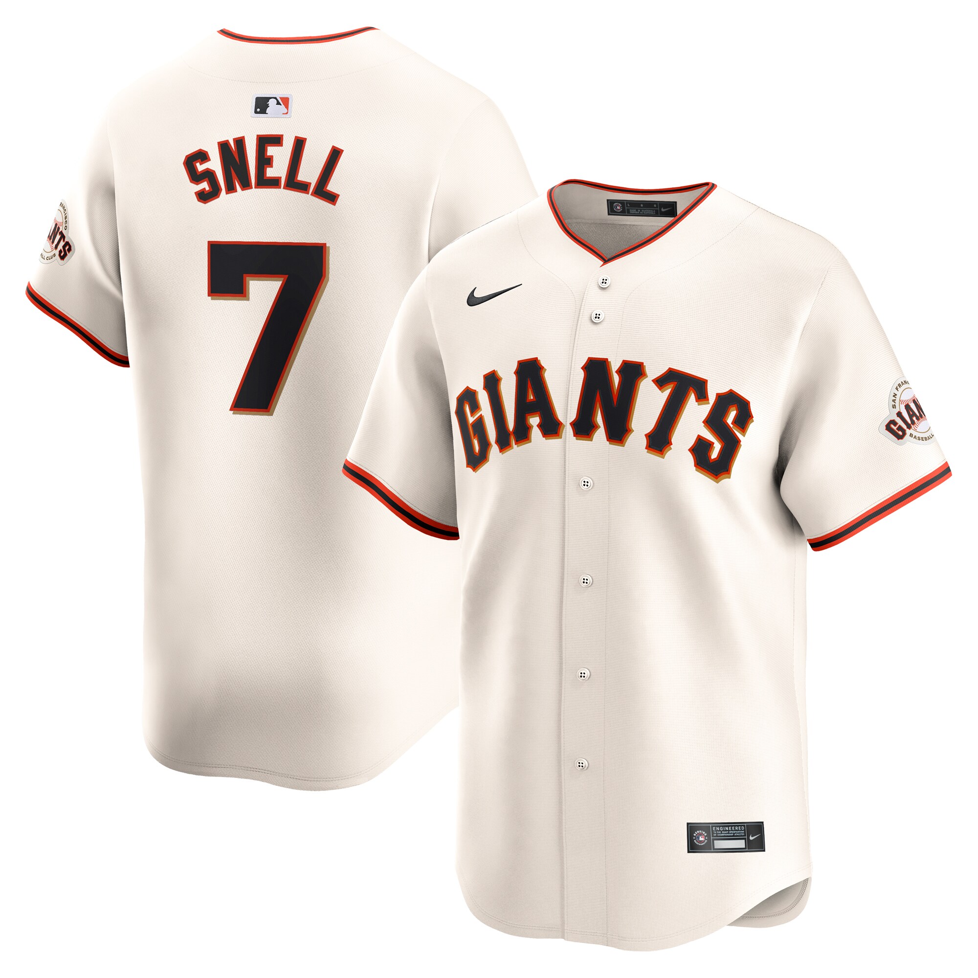 Blake Snell San Francisco Giants  Home Limited Jersey - Cream