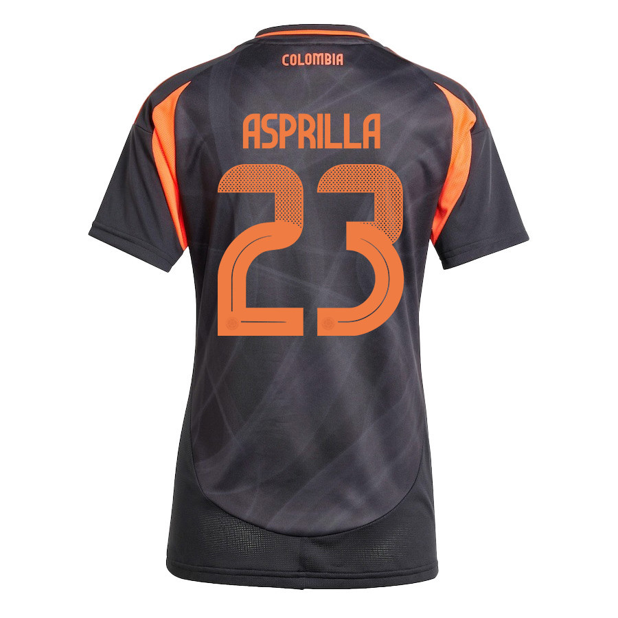 Yaser Asprilla 23 Colombia National Team 2024/25 Away Women Jersey - Black