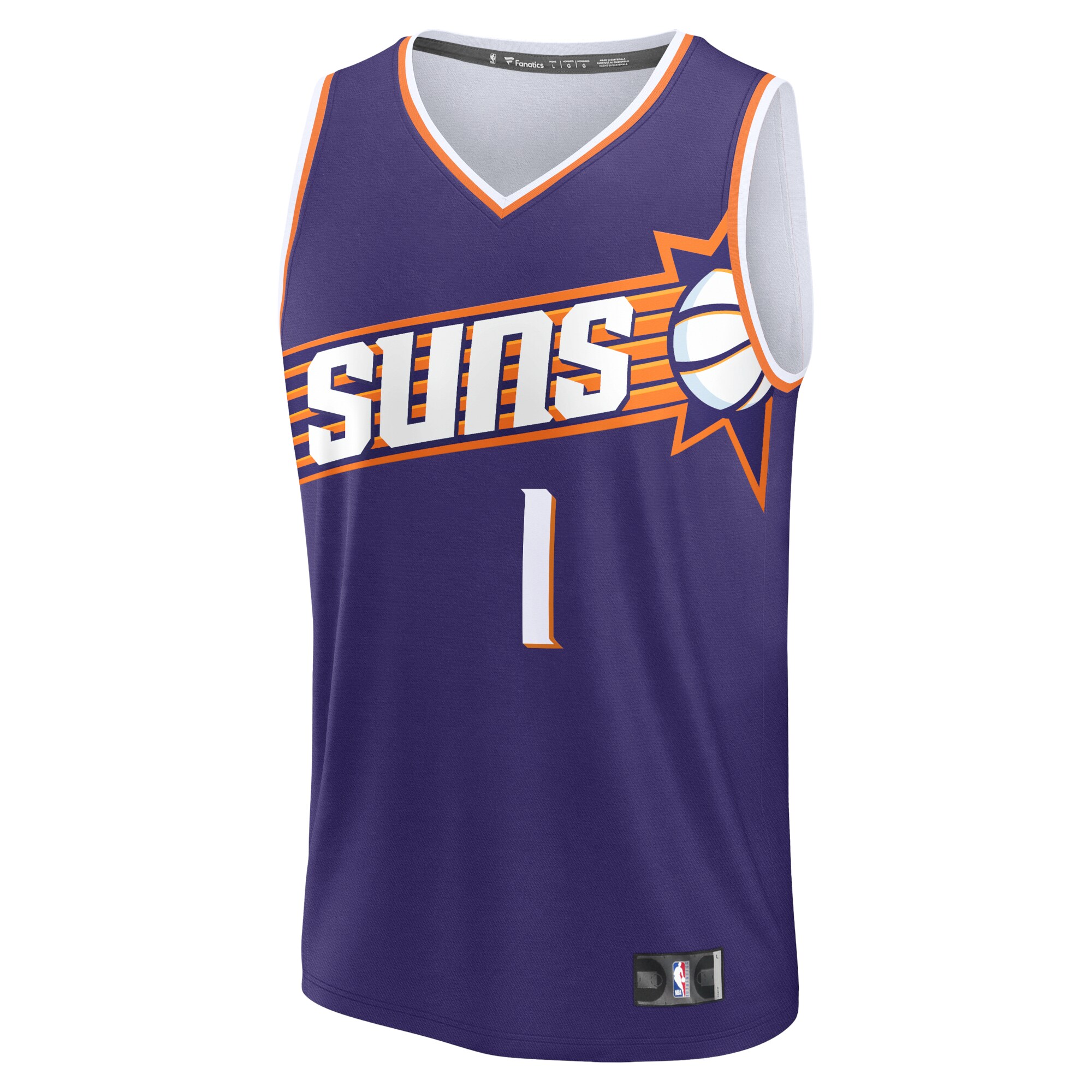 Devin Booker Phoenix Suns Fanatics Fast Break Replica Jersey - Icon Edition - Purple