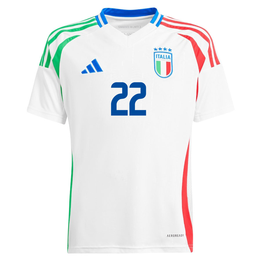 Stephan El Shaarawy 22 Italy National Team 2024/25 Away YOUTH Jersey - White