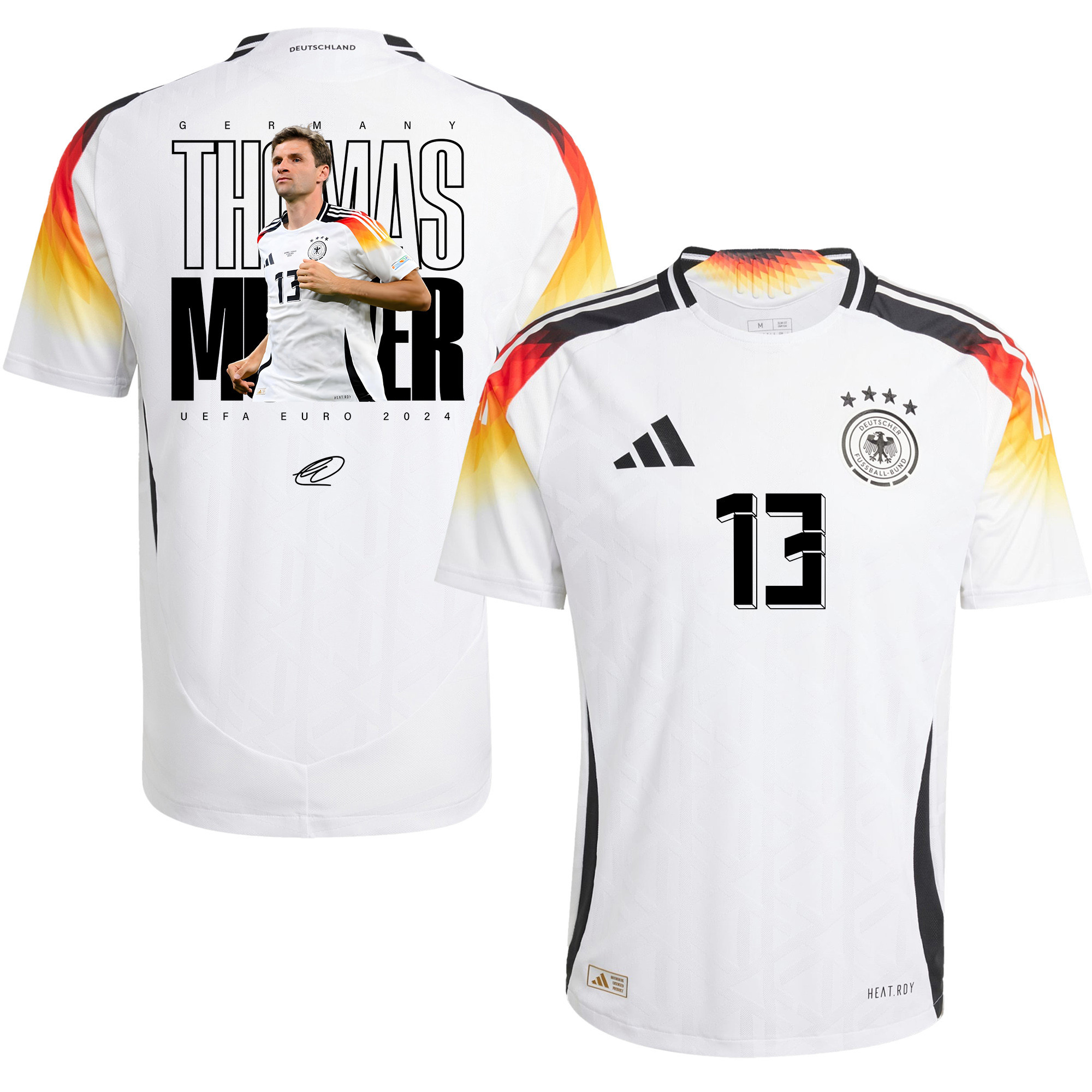 Thomas Müller 13 Signed Iconic Germany National Team 2024 Home Men Jersey - White