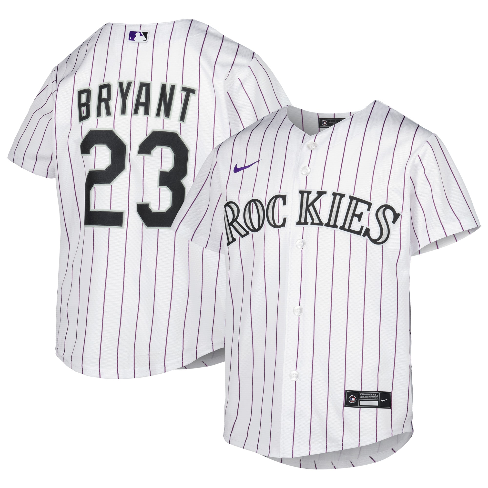 Kris Bryant Colorado Rockies  Youth Alternate Replica Player Jersey - White