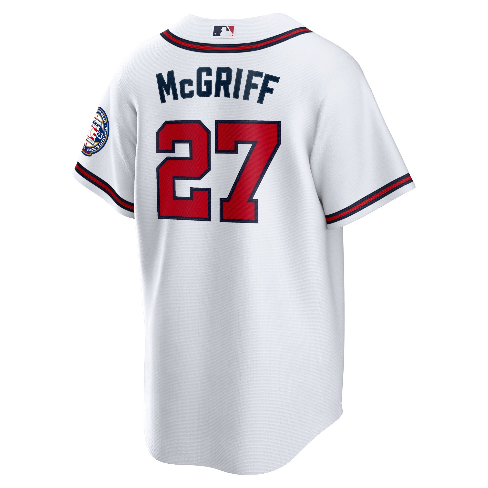 Fred McGriff Atlanta Braves  2023 Hall of Fame Patch Inline Replica Jersey - White