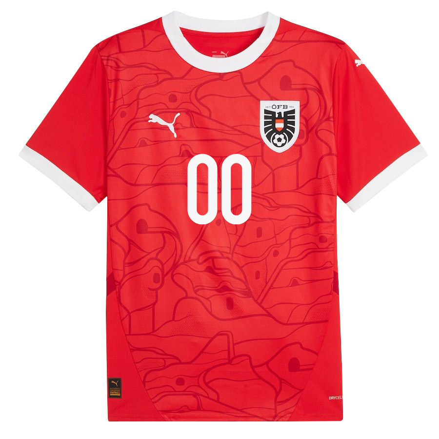 Austria National Team 2024/25 Custom Home Men Jersey - Red