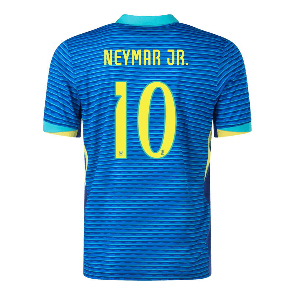 Neymar Jr. 10 Brazil National Team 2024 Away Stadium Men Jersey - Blue