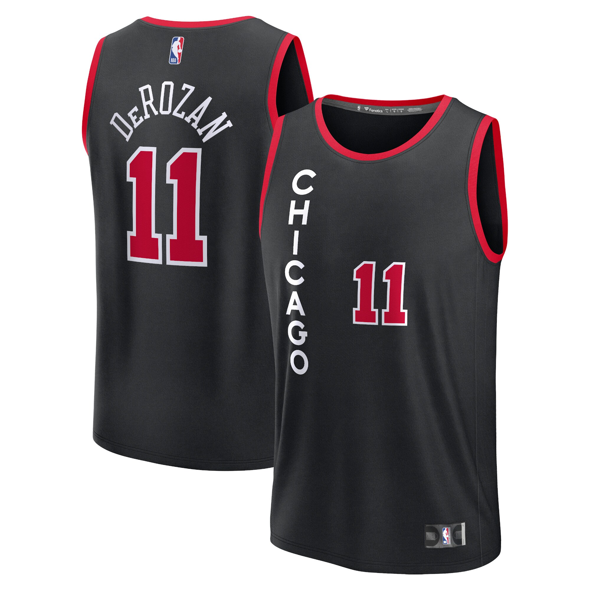 DeMar DeRozan Chicago Bulls Fanatics Fast Break Jersey - Black - City Edition