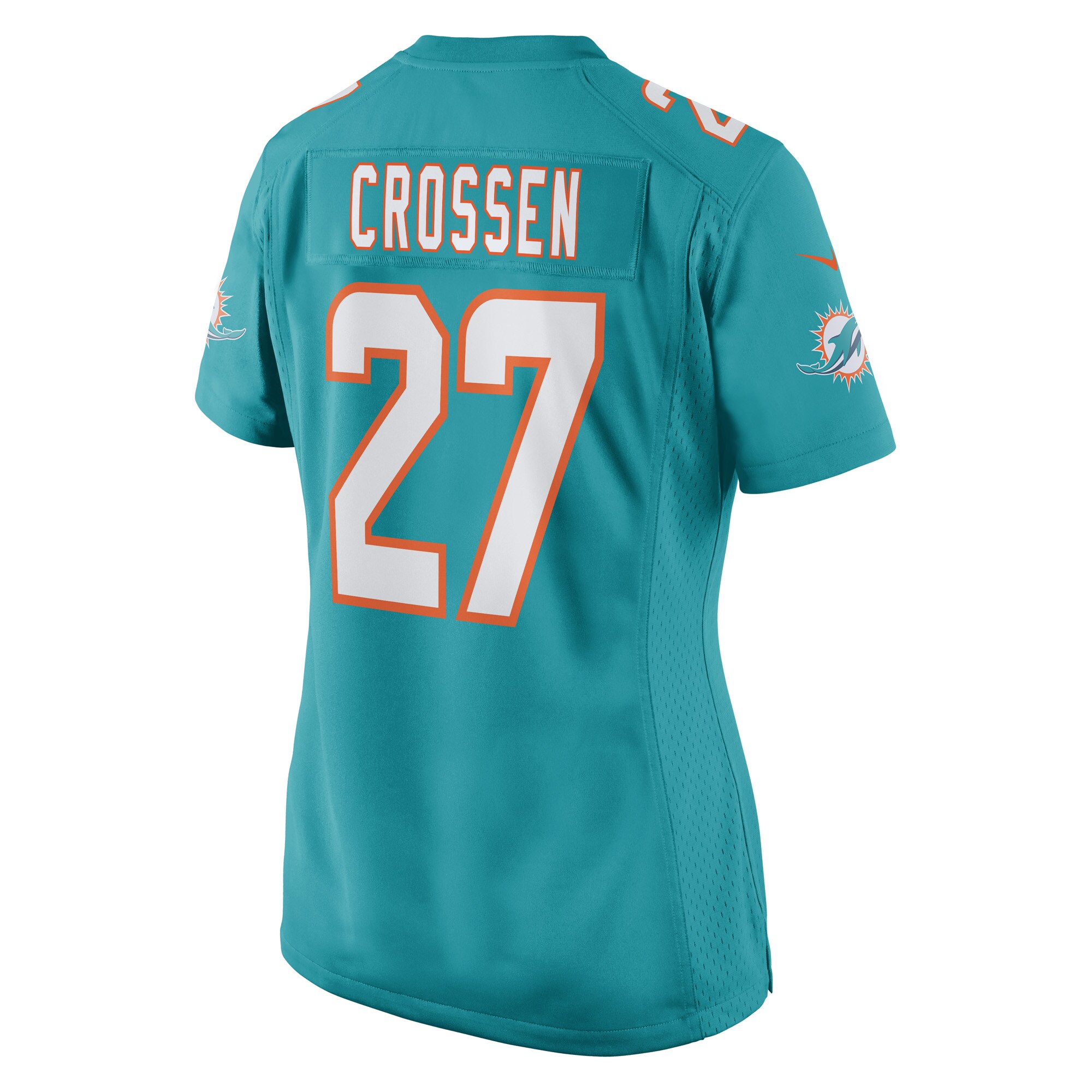 Keion Crossen Miami Dolphins  Women's Game Player Jersey - Aqua
