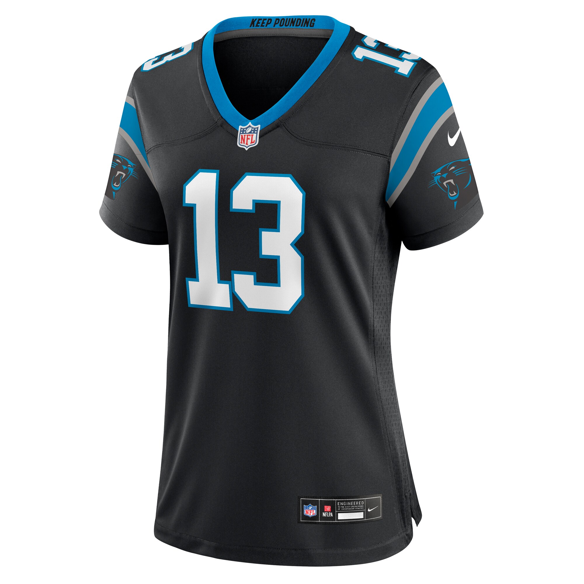 Troy Hill Carolina Panthers  Women's Team Game Jersey -  Black