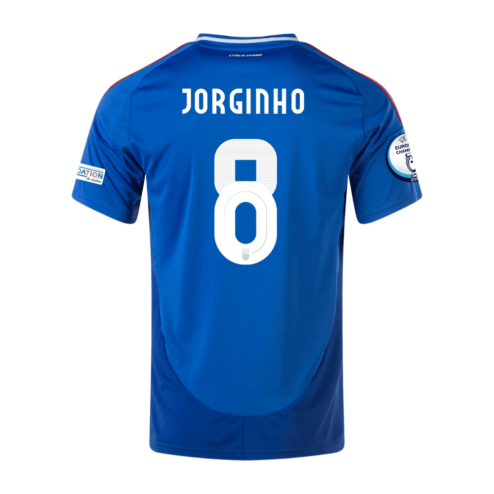 Jorginho 8 Italy National Team 2024 Home Men Jersey - Blue