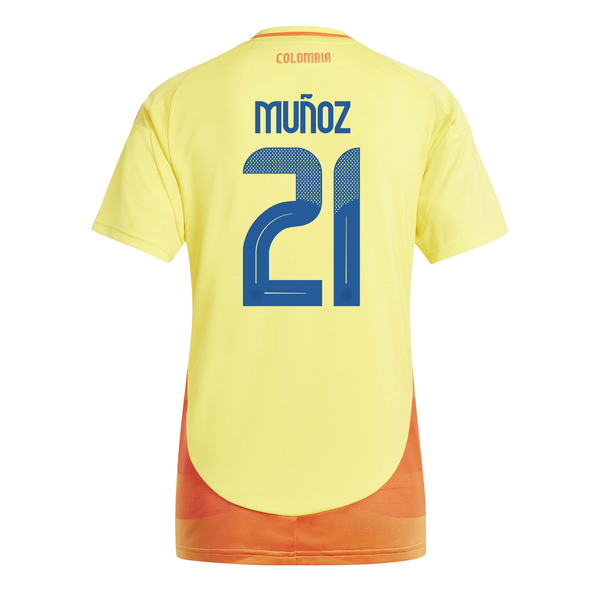 Daniel Muñoz 21 Colombia National Team 2024/25 Home Women Jersey - Yellow
