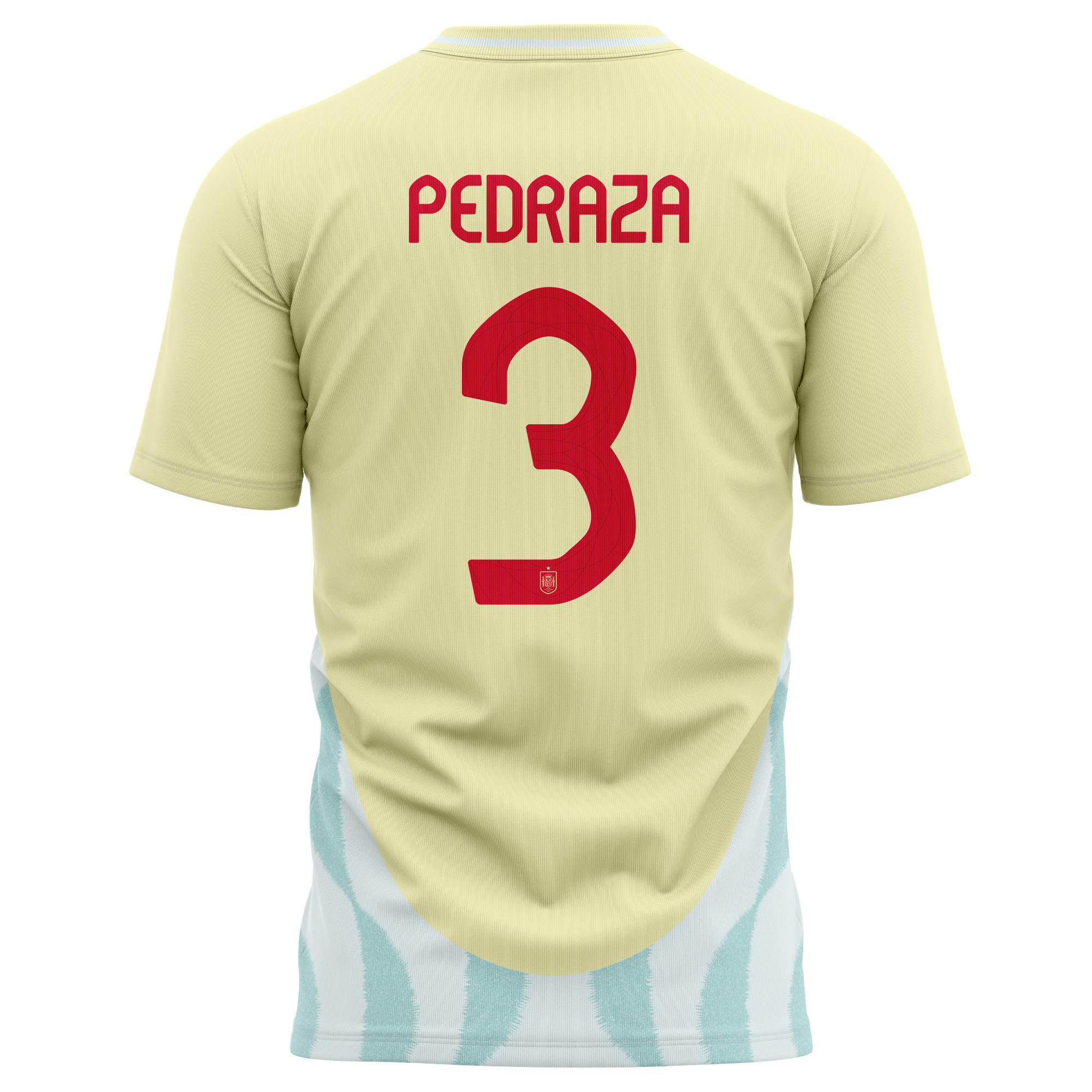 Alfonso Pedraza 3 Spain National Team 2024 Away Kits AOP T-shirt - Yellow