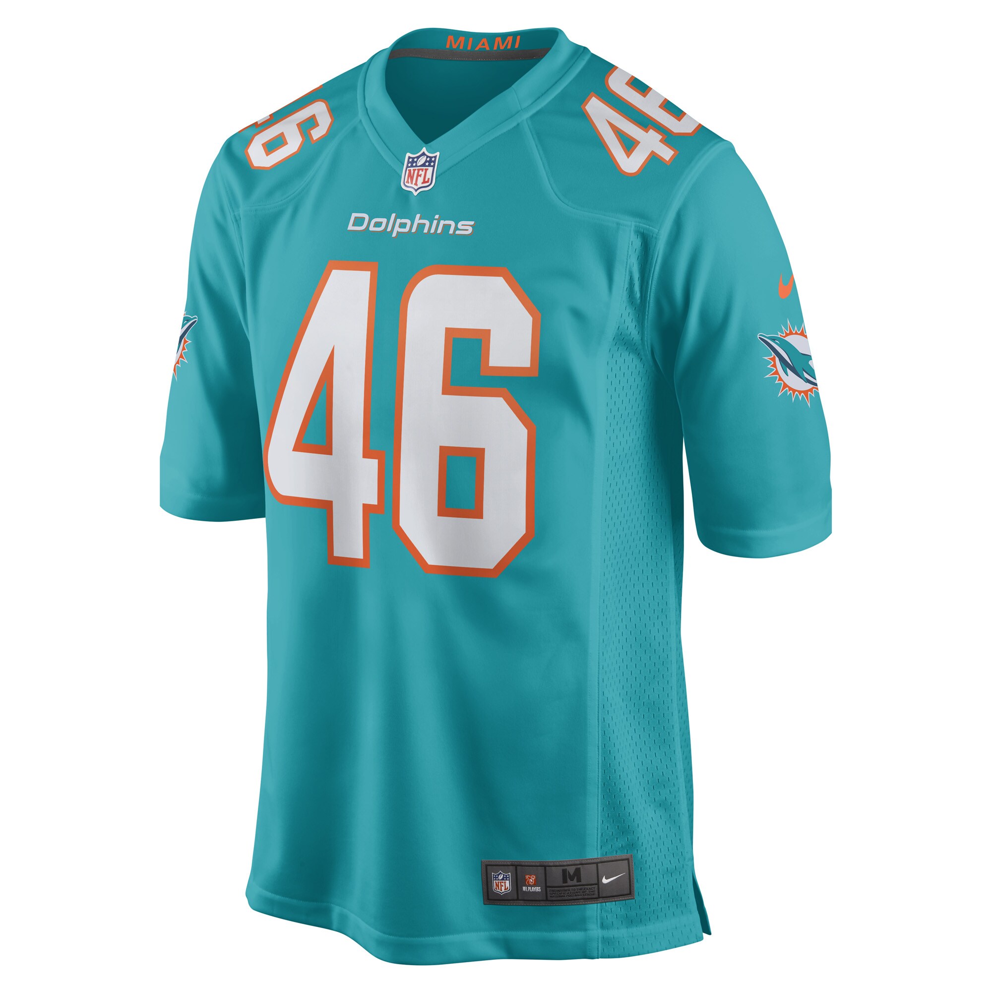 John Lovett Miami Dolphins  Game Player Jersey - Aqua