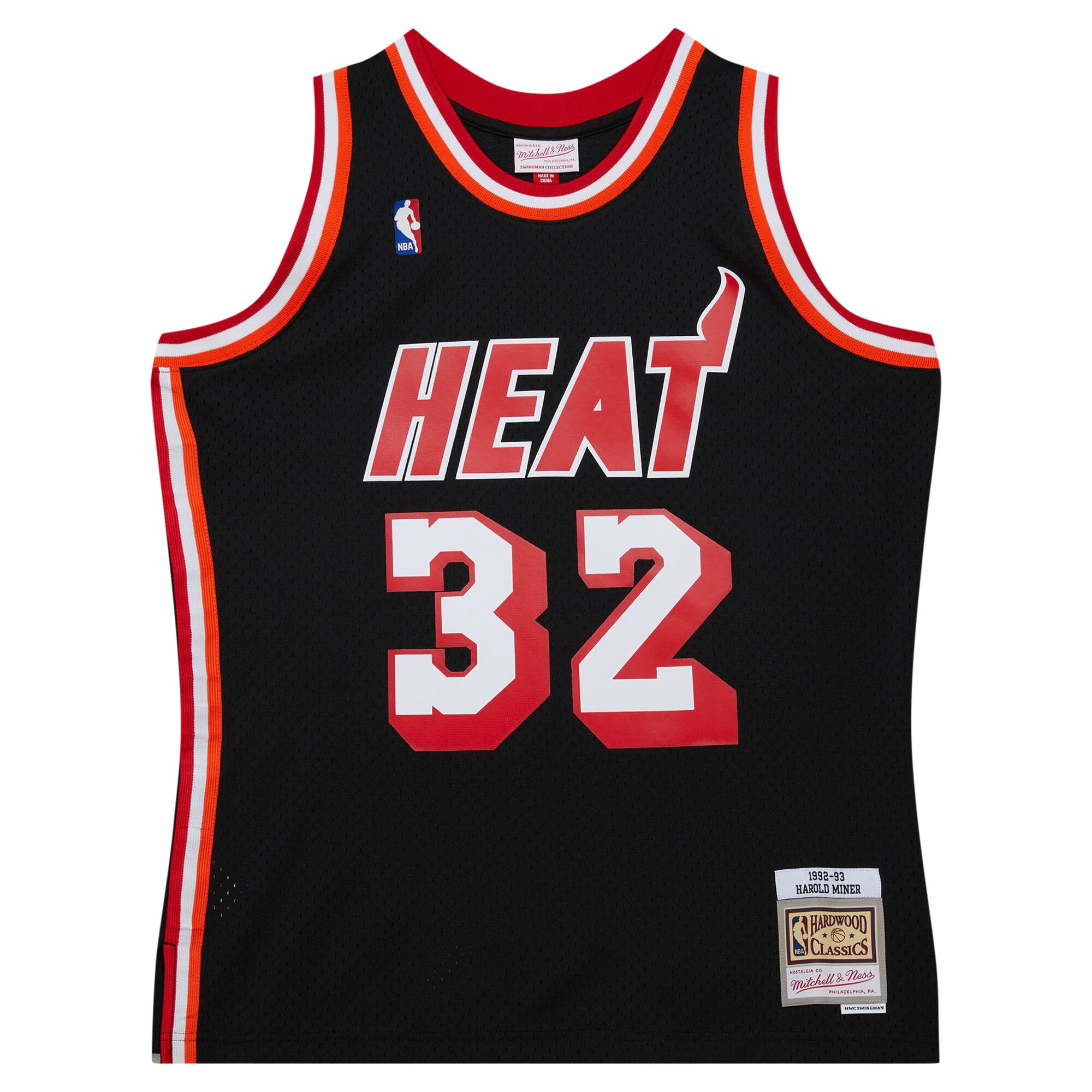 Harold Miner Miami Heat Mitchell & Ness  1992\/93 Hardwood Classics Swingman Throwback Jersey - Black