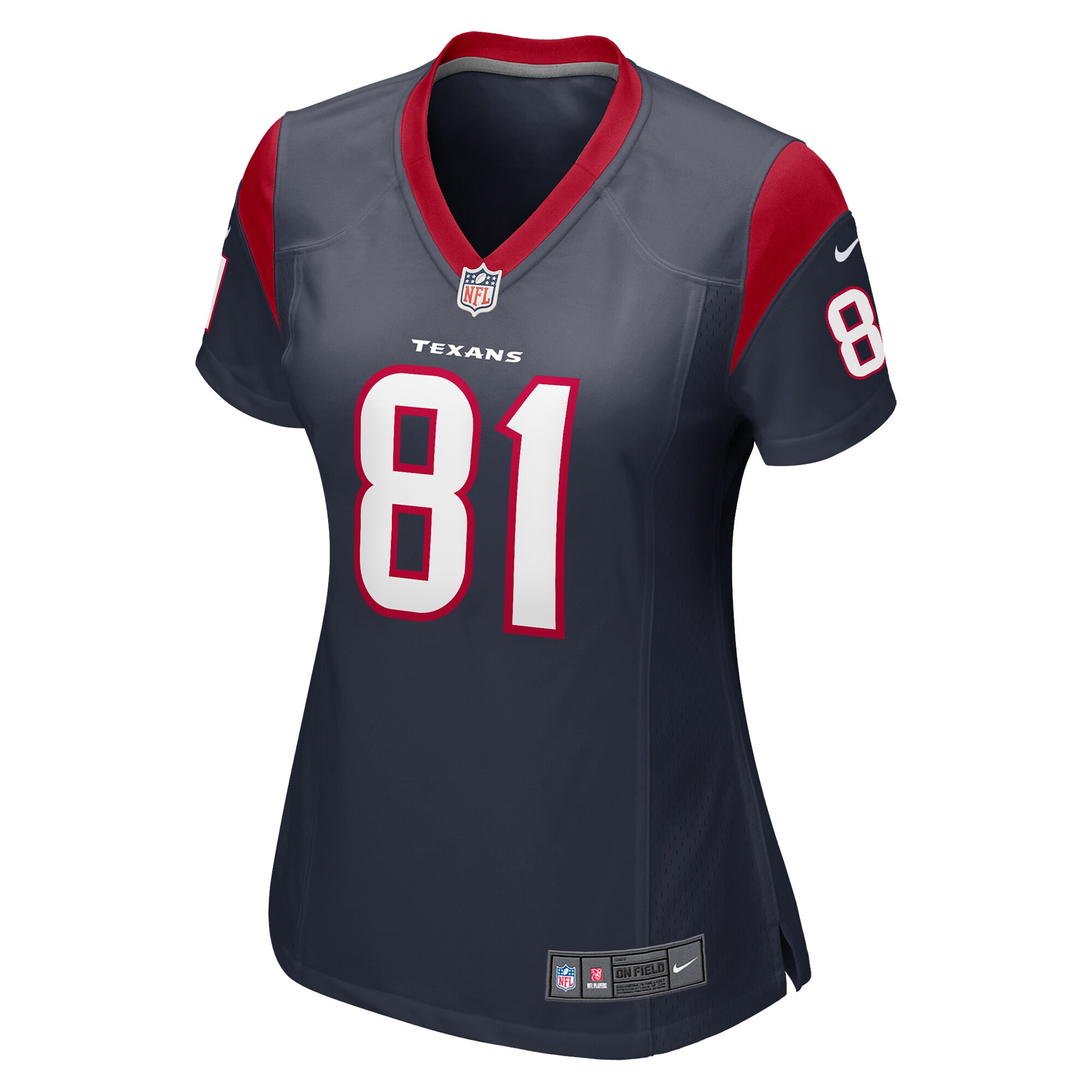 Eric Saubert Houston Texans  Women's  Game Jersey -  Navy